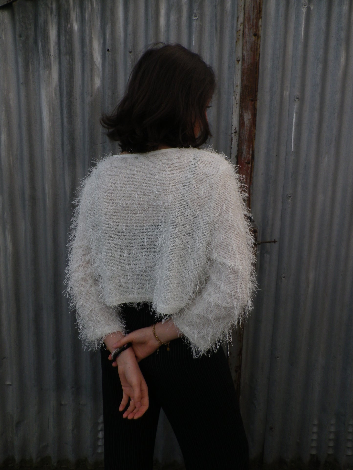 Gilet blanc poilu T.S-M-L
