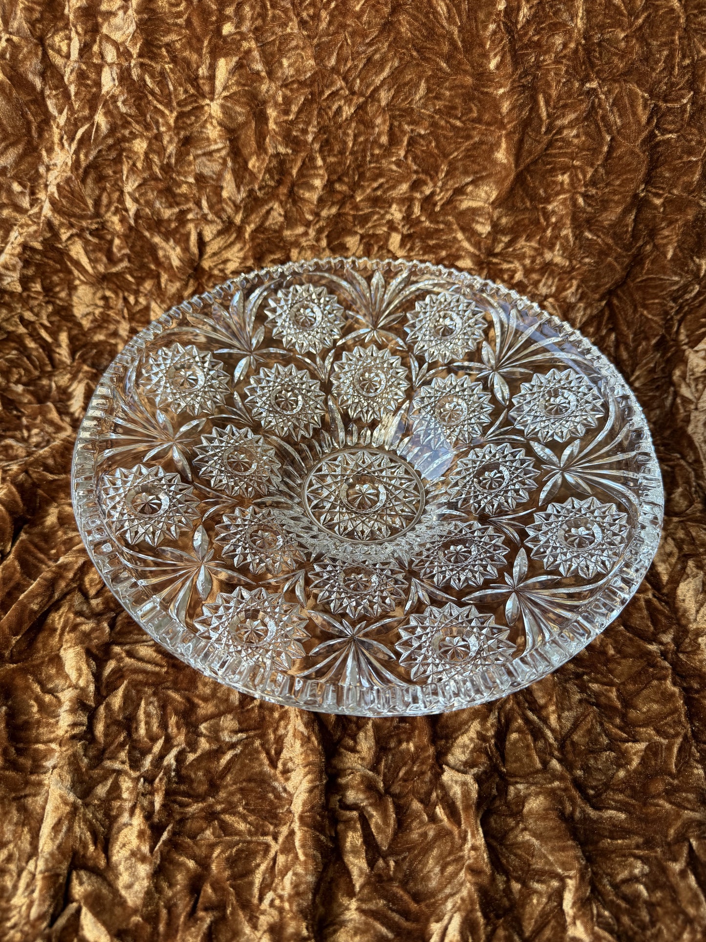 Grand plat en verre vintage