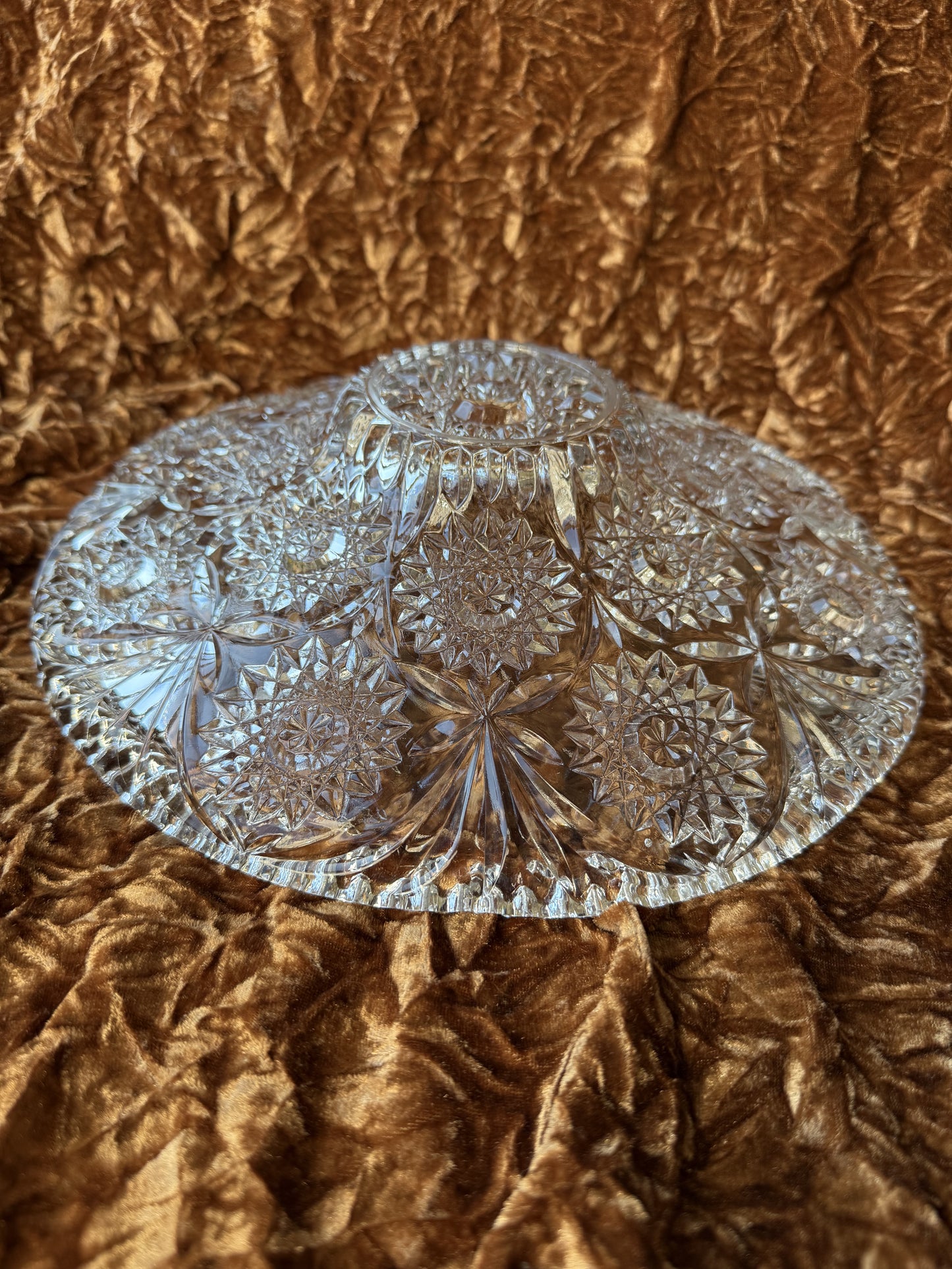 Grand plat en verre vintage