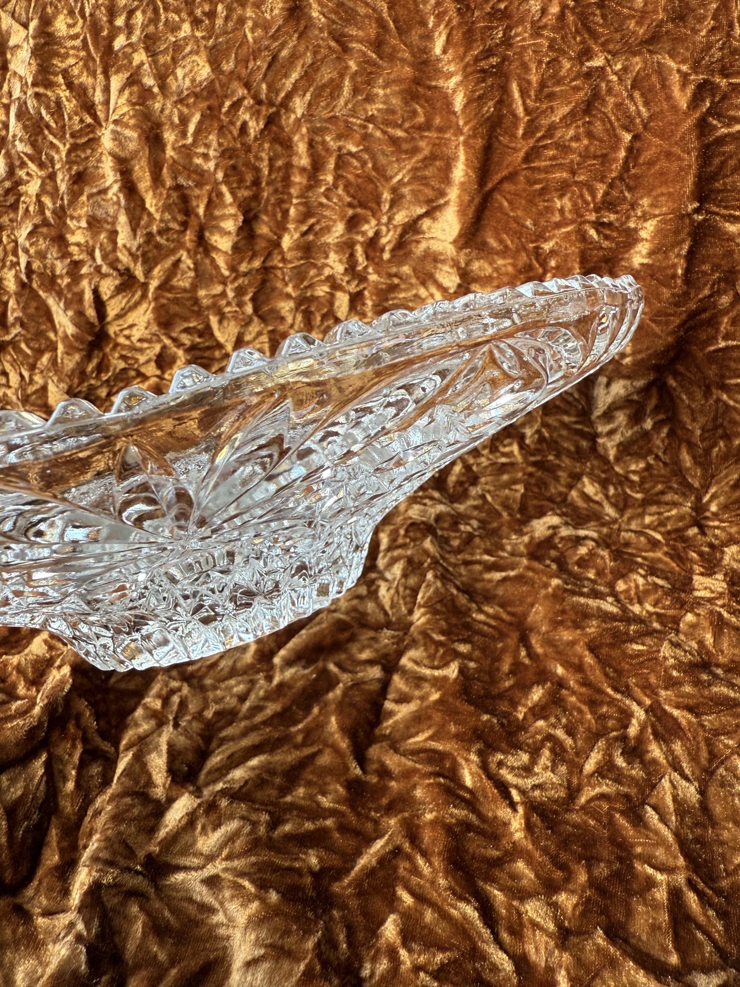 Grand plat en verre vintage