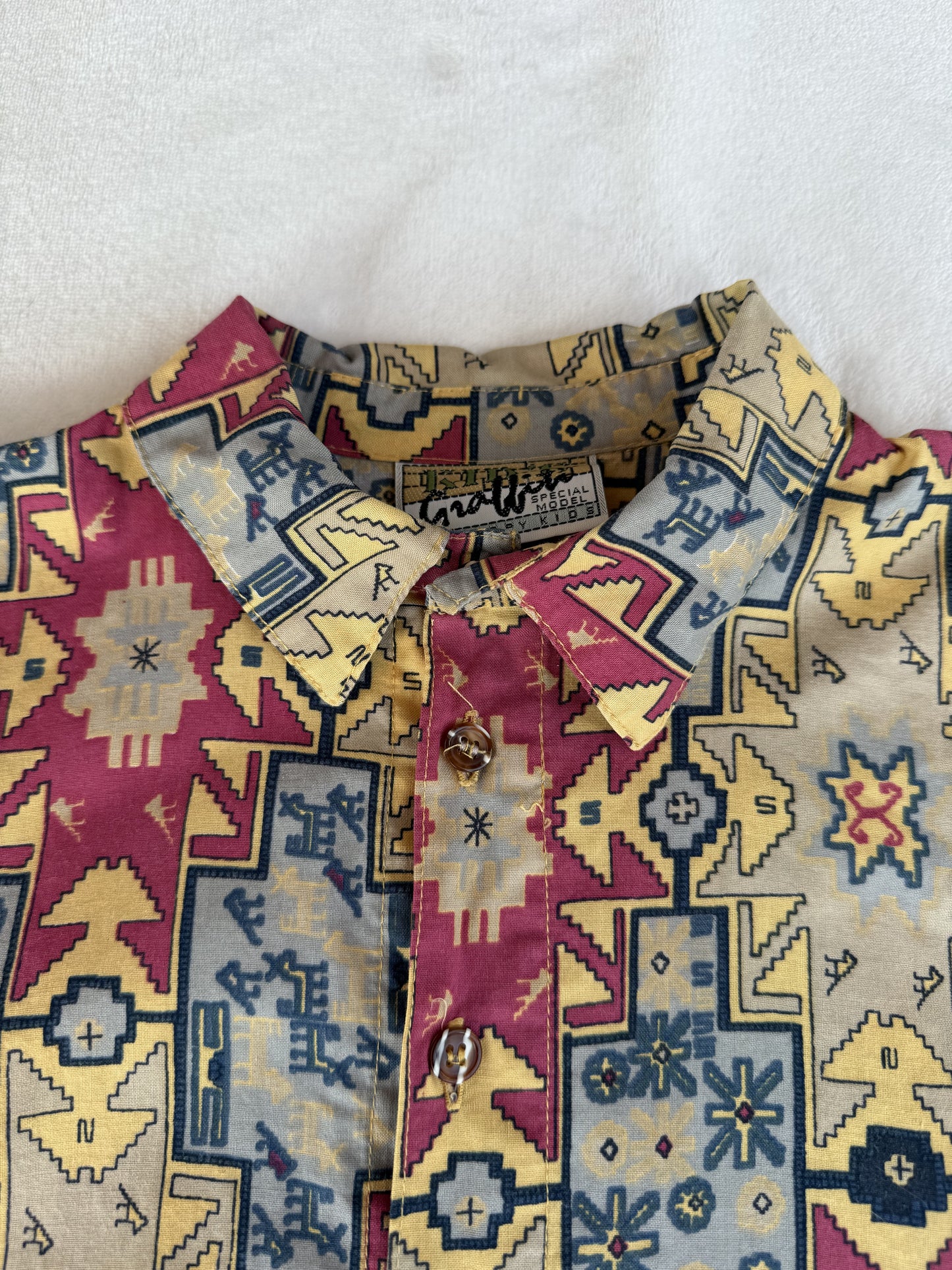 Chemise vintage à manches longues KID'S Graffiti T.10 ans