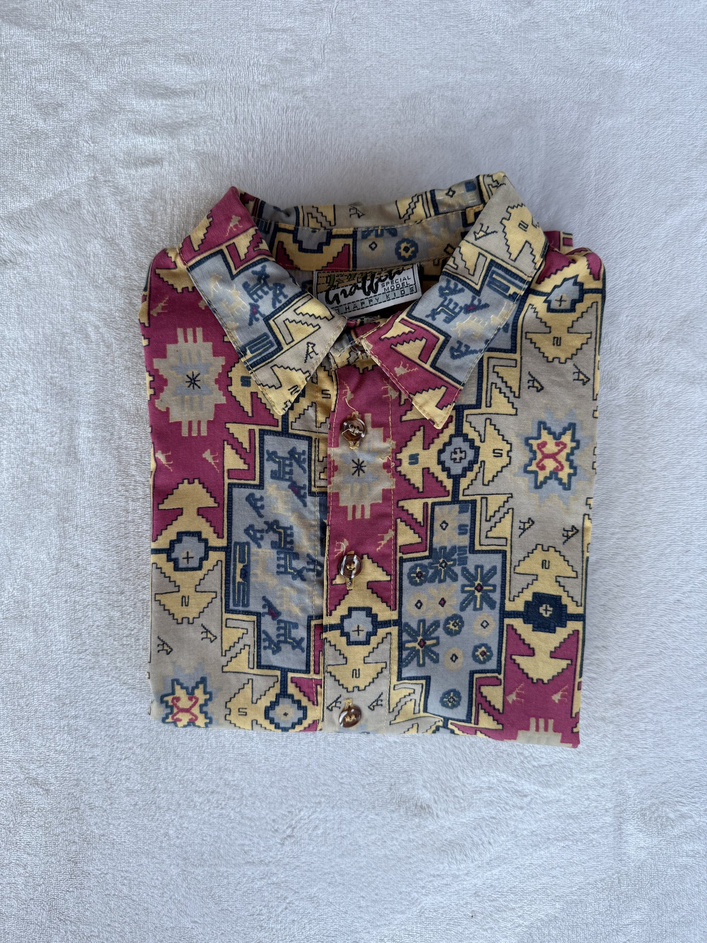 Chemise vintage à manches longues KID'S Graffiti T.10 ans