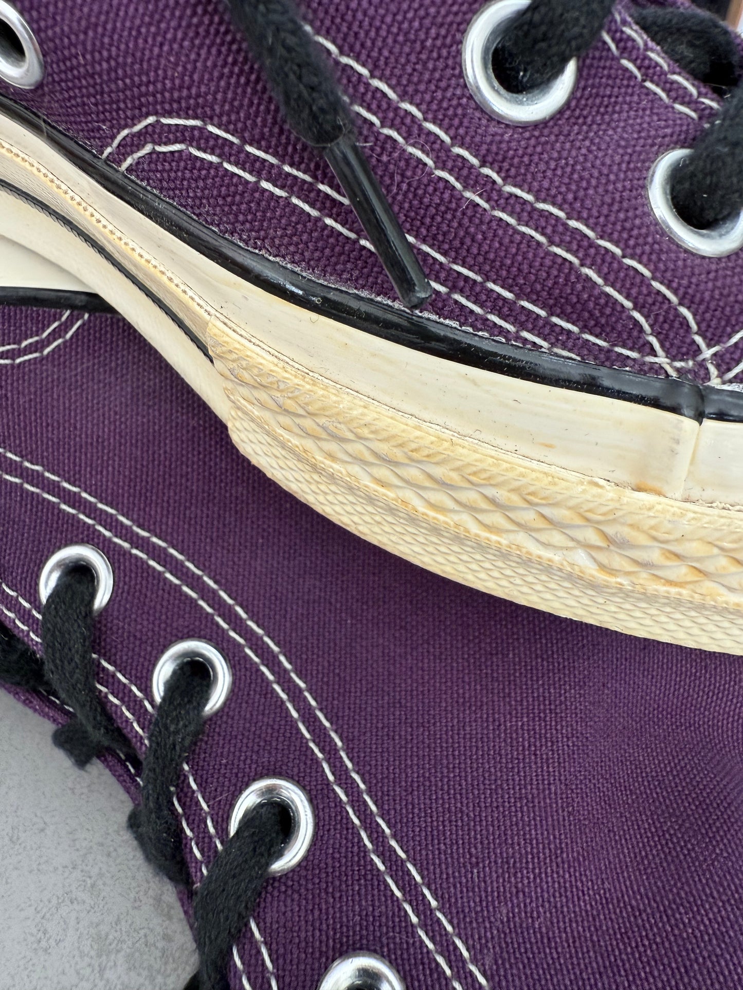 Converses Chuck Taylor All Star 70 en toile violette lacets noirs T.37.5