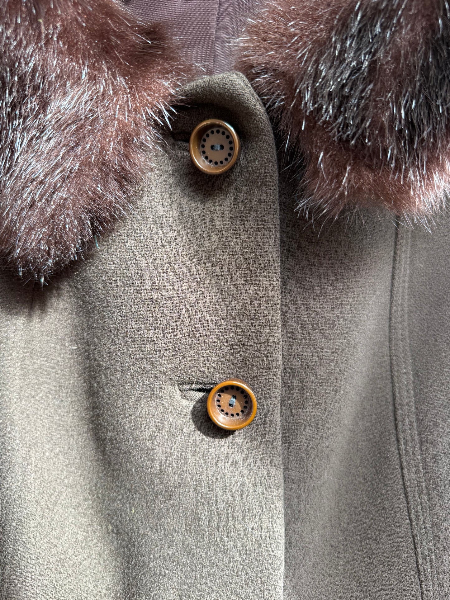 Veste vintage avec fausse fourrure sur le col T.XS-S