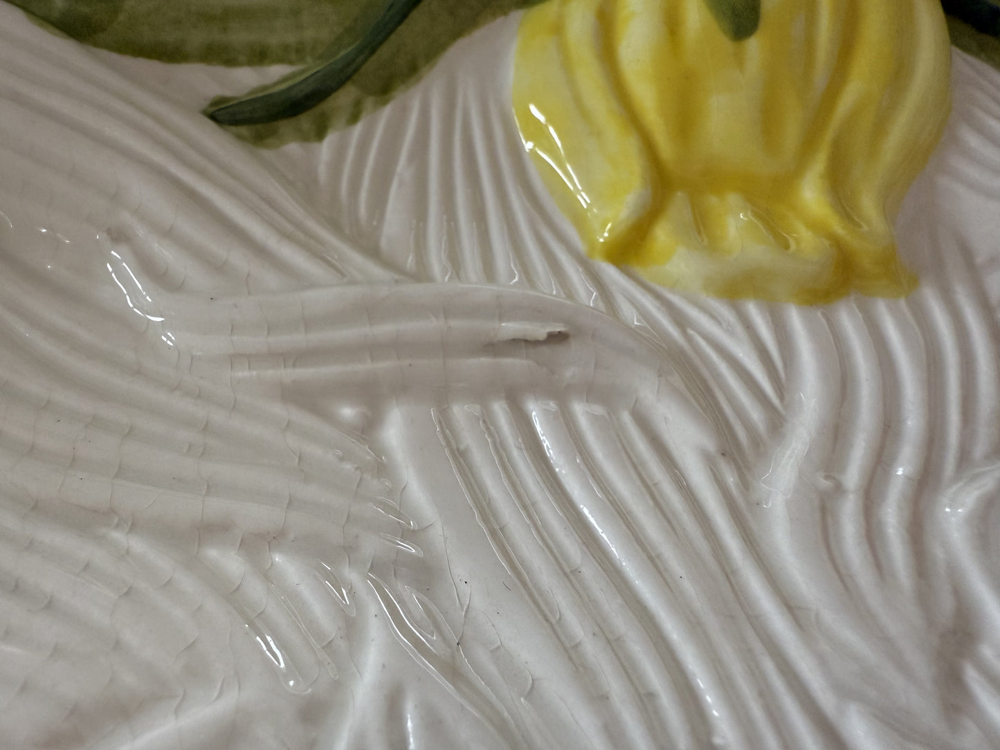 Plateau / plat tulipes en céramique