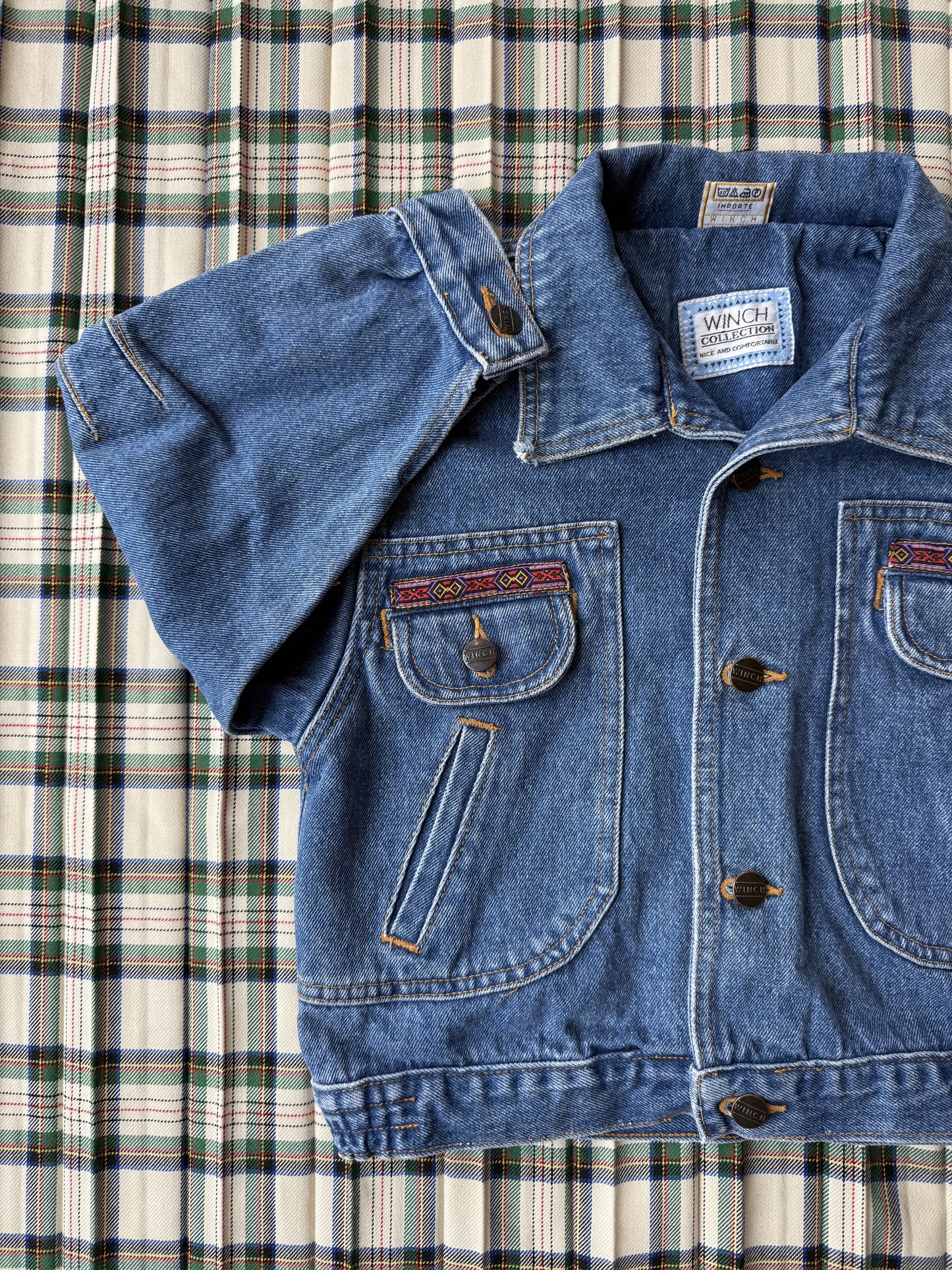 Veste en jeans vintage Winch T.6 ans