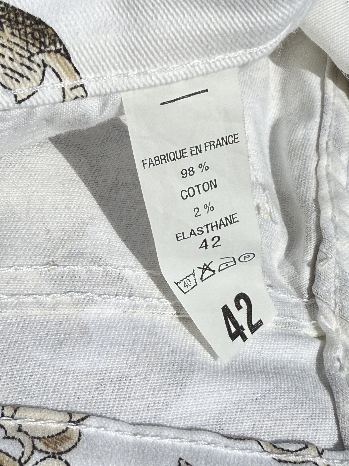 Jeans Cottonade Paris imprimés anges T.42