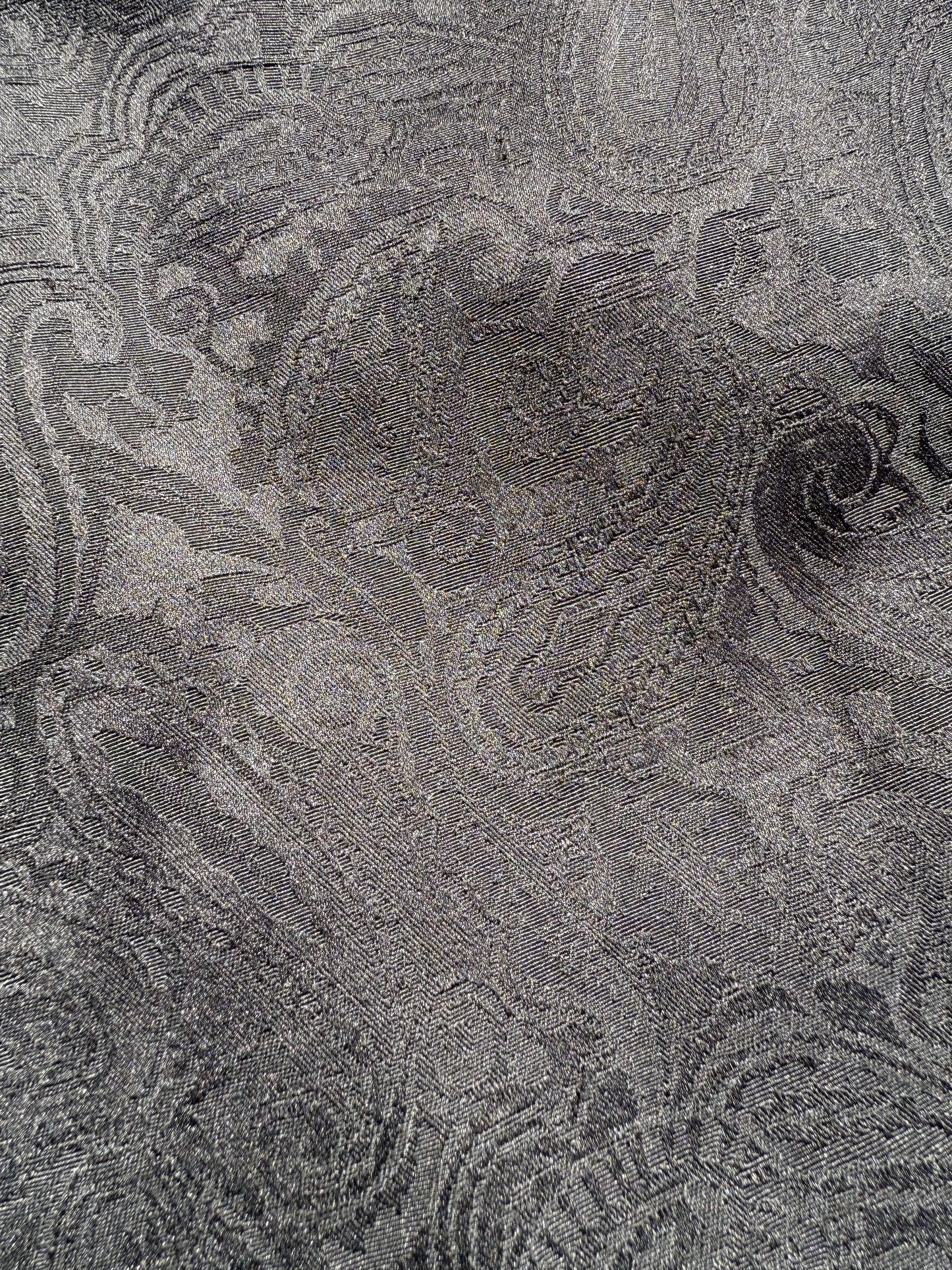 Jupe droite noire vintage avec motifs T.32-34