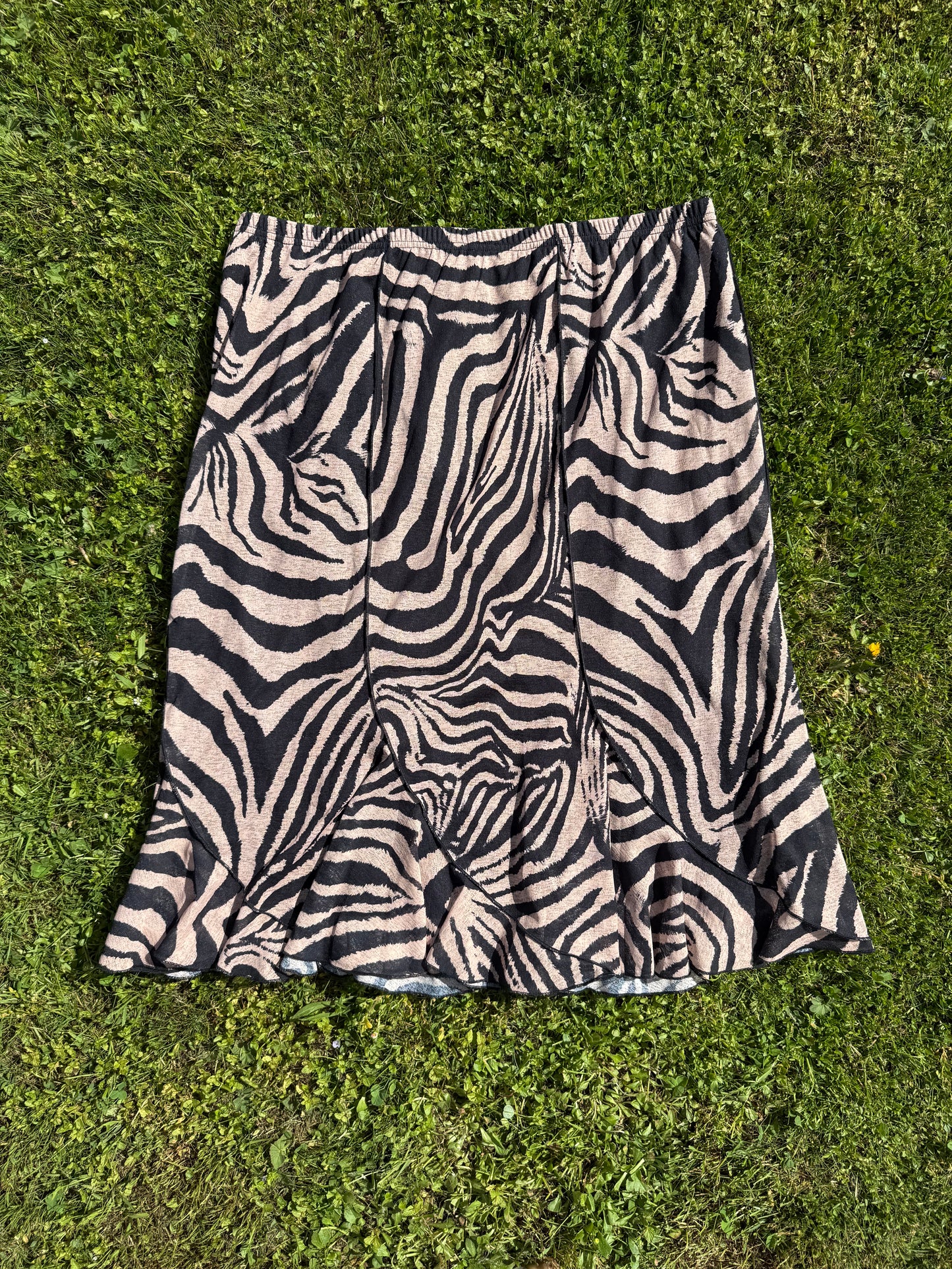 Jupe motif zèbre T.50