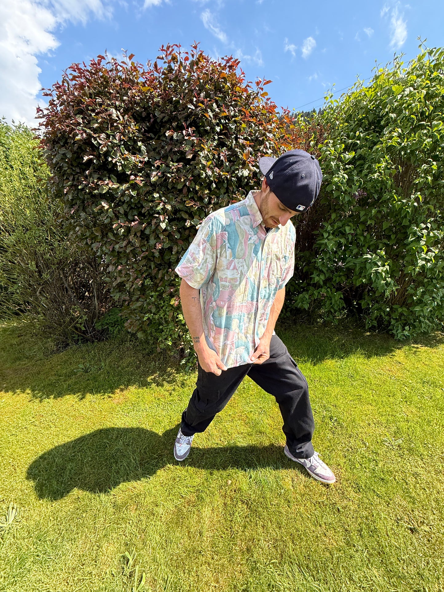 Chemise vintage à manches courtes Challenger International T.41/42 - L