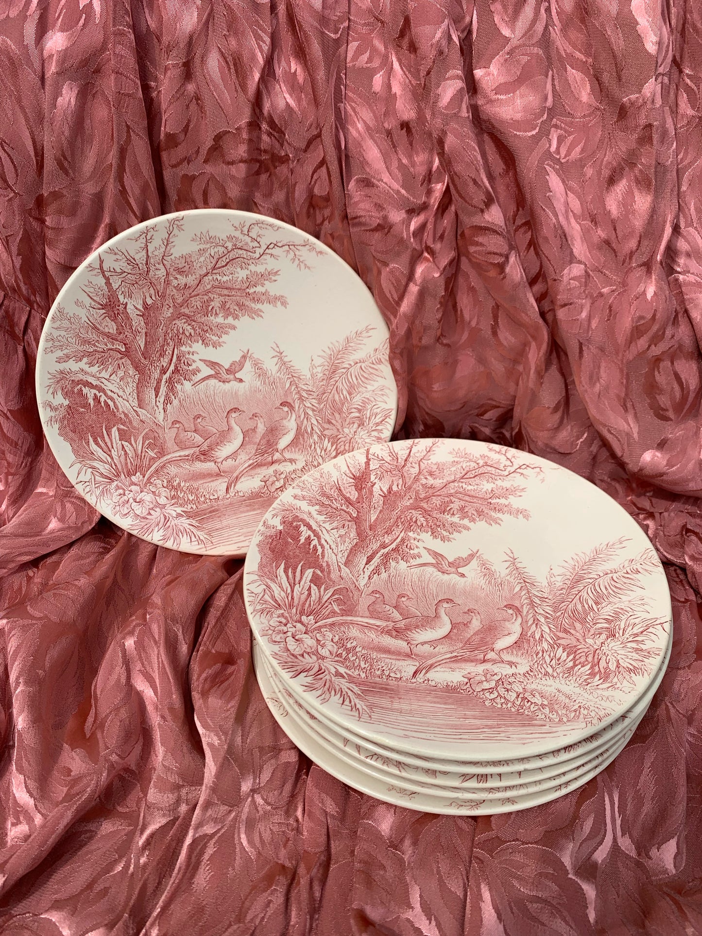 Six assiettes Sarreguemines Sylvia U & Cie