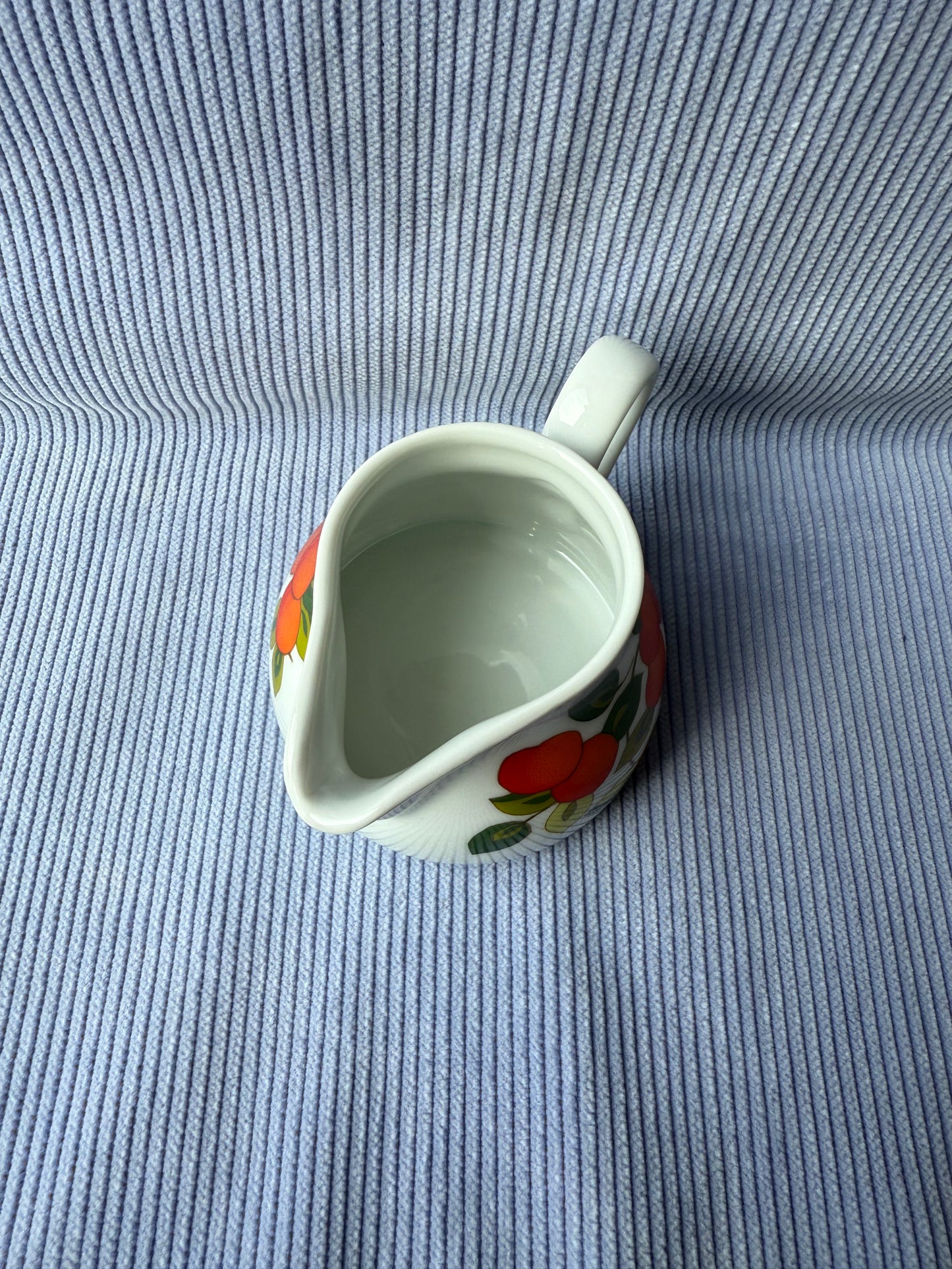 Duo de pots motifs oranges en porcelaine Bavaria Wunsiedel
