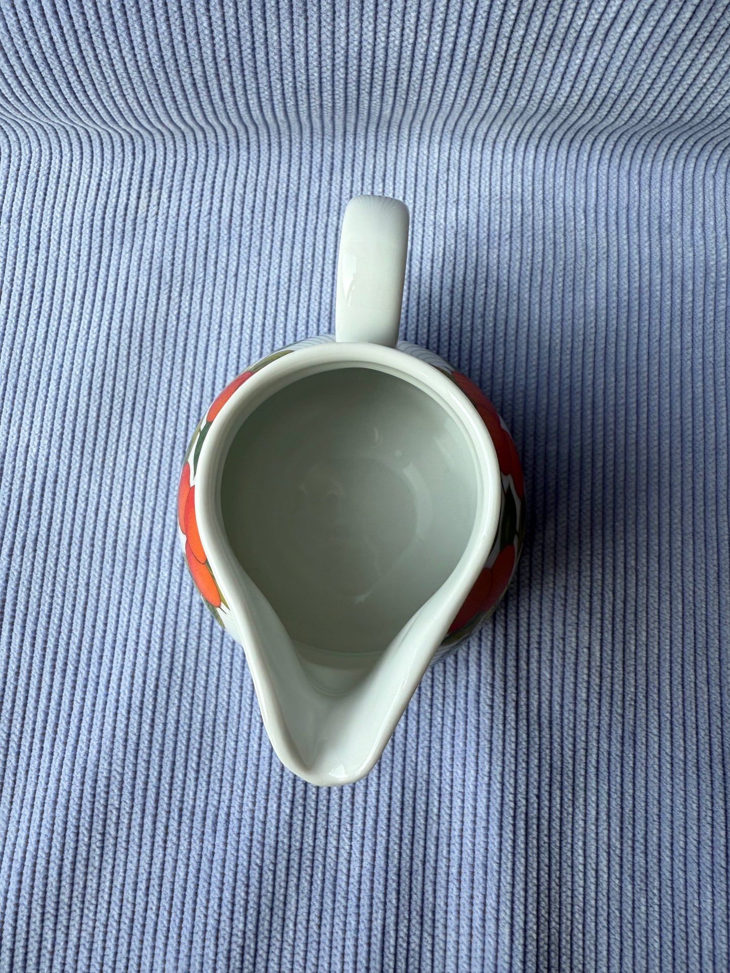Duo de pots motifs oranges en porcelaine Bavaria Wunsiedel