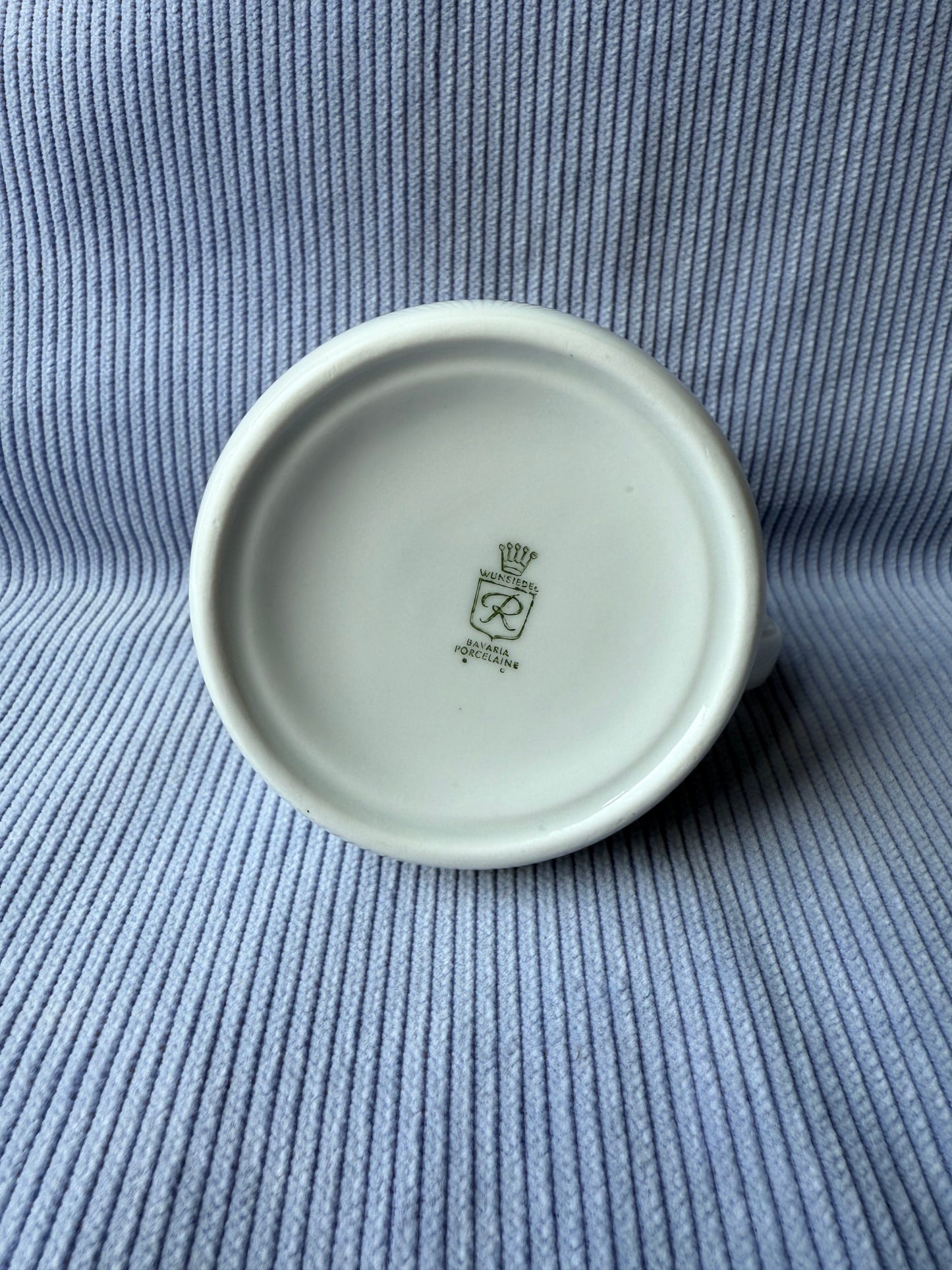 Duo de pots motifs oranges en porcelaine Bavaria Wunsiedel
