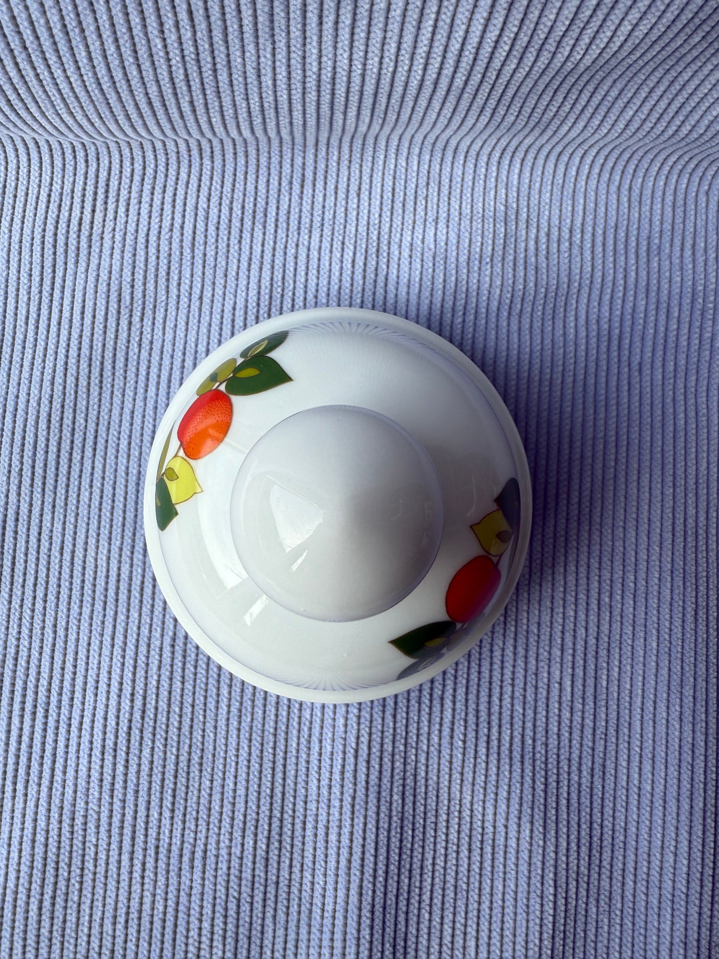 Duo de pots motifs oranges en porcelaine Bavaria Wunsiedel