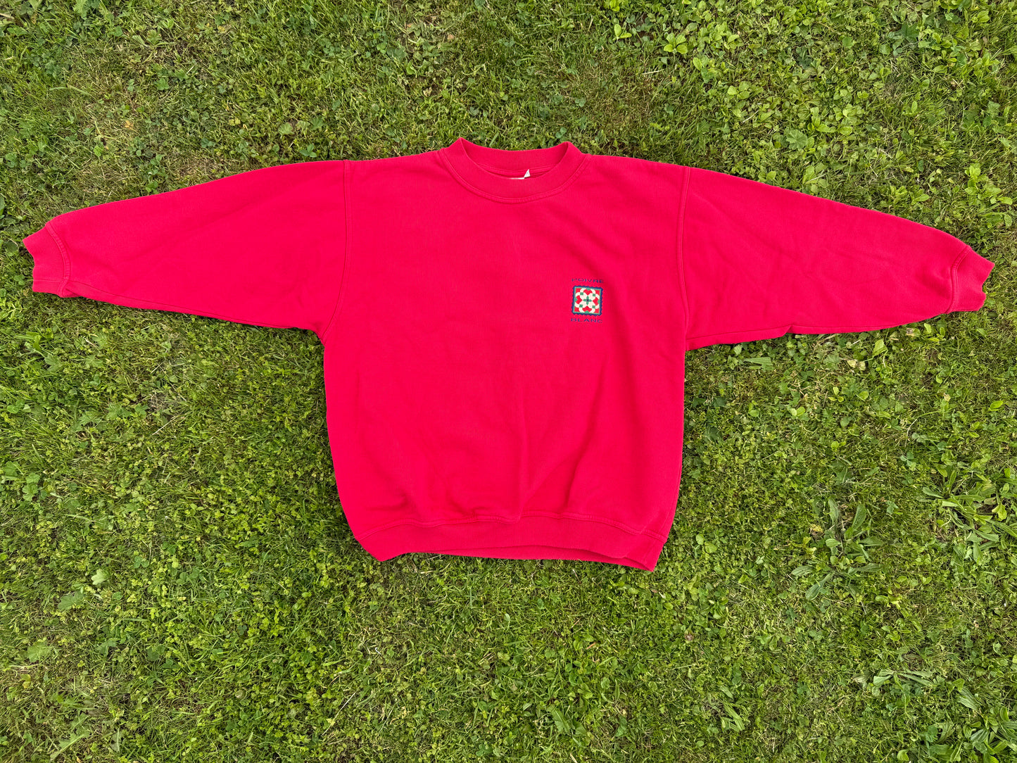 Pull Poivre Blanc vintage avec gros motif dans le dos T.S