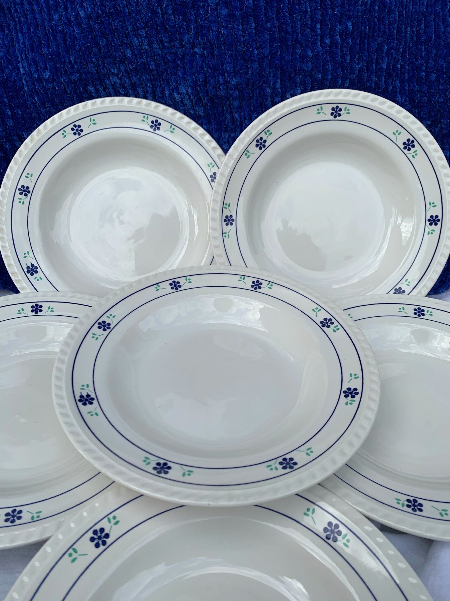 Six assiettes creuses Keradur Oxford