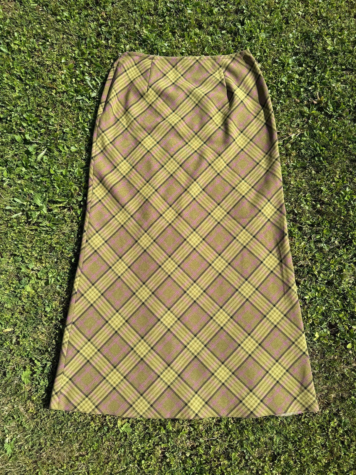 Jupe longue vintage à carreaux / tartan T.34-36-38-40