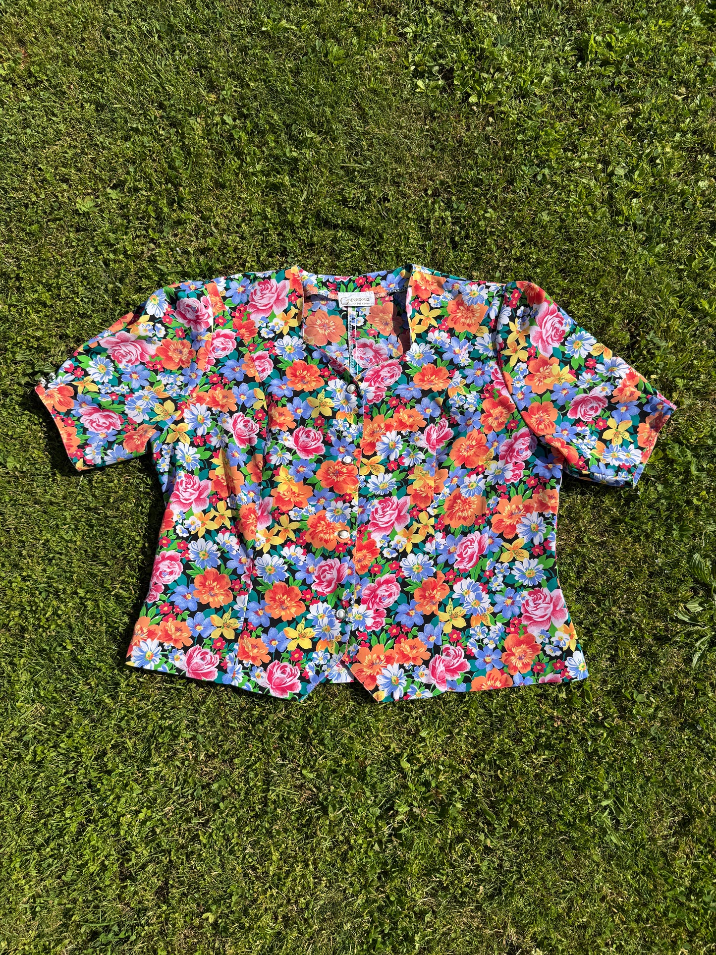 Chemisier fleuri & coloré Gevana T.S-M-L