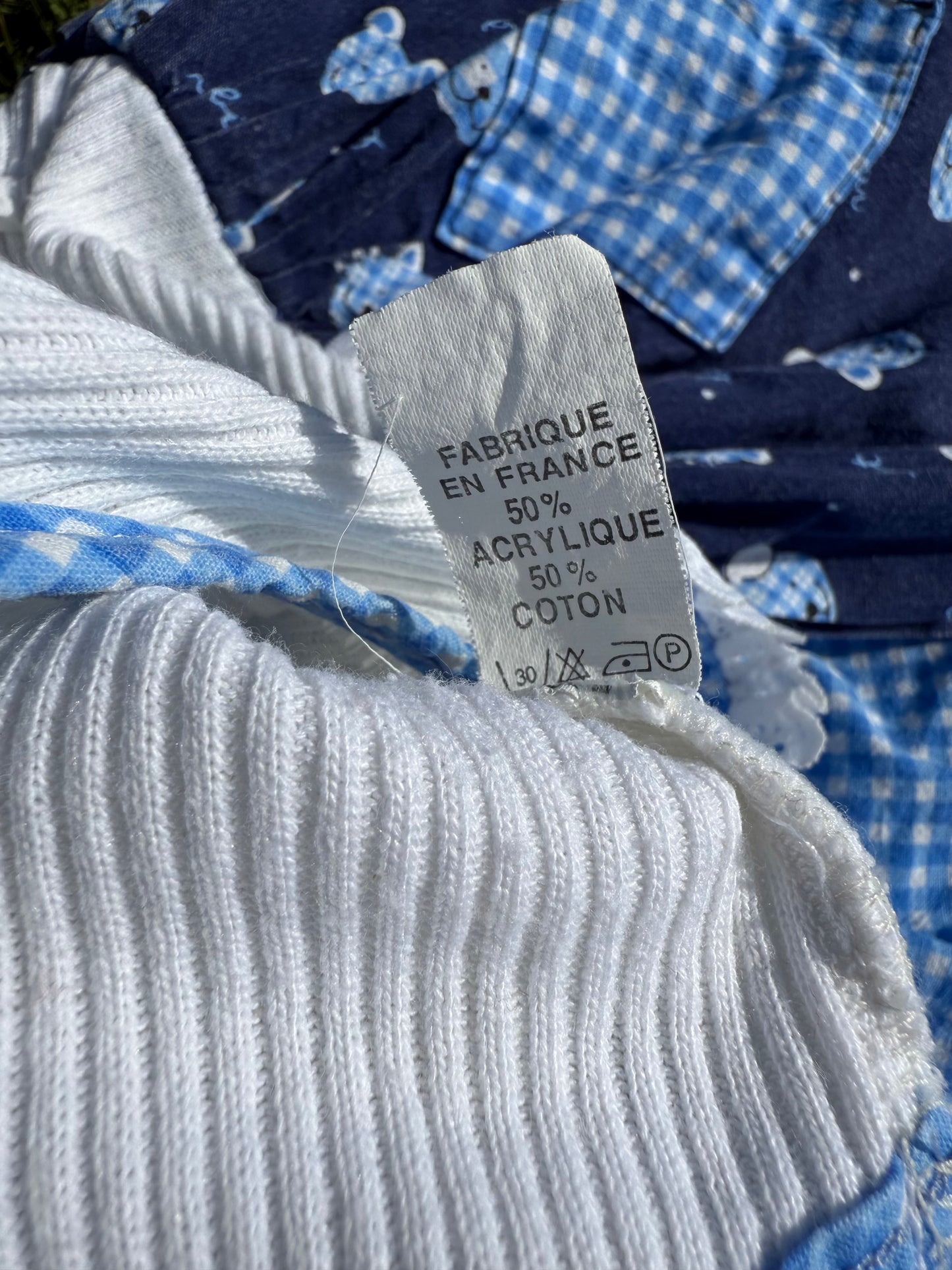 Robe bébé vintage à volants fabriquée en France T.6-12 mois