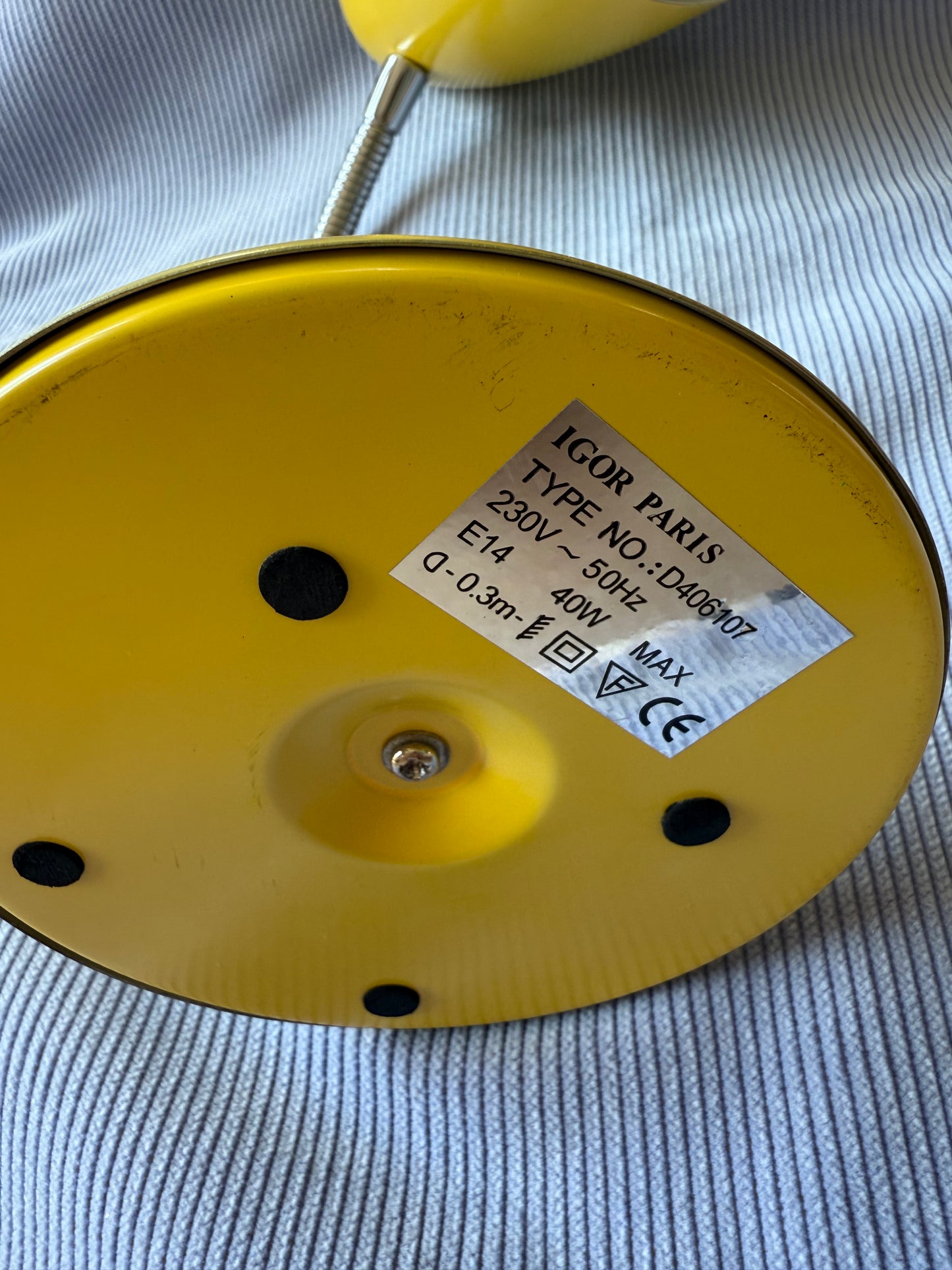 Lampe cocotte jaune Igor Paris