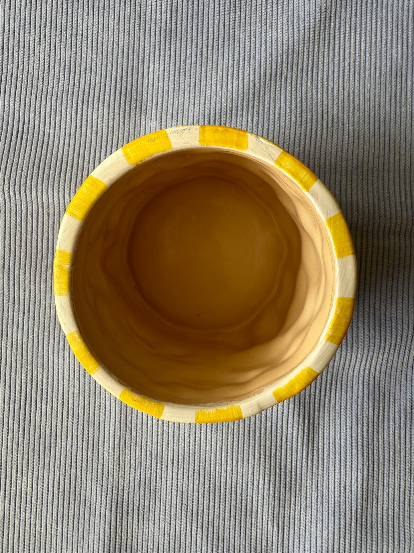 Cache pot citrons en céramique "Les confitures de mamie"