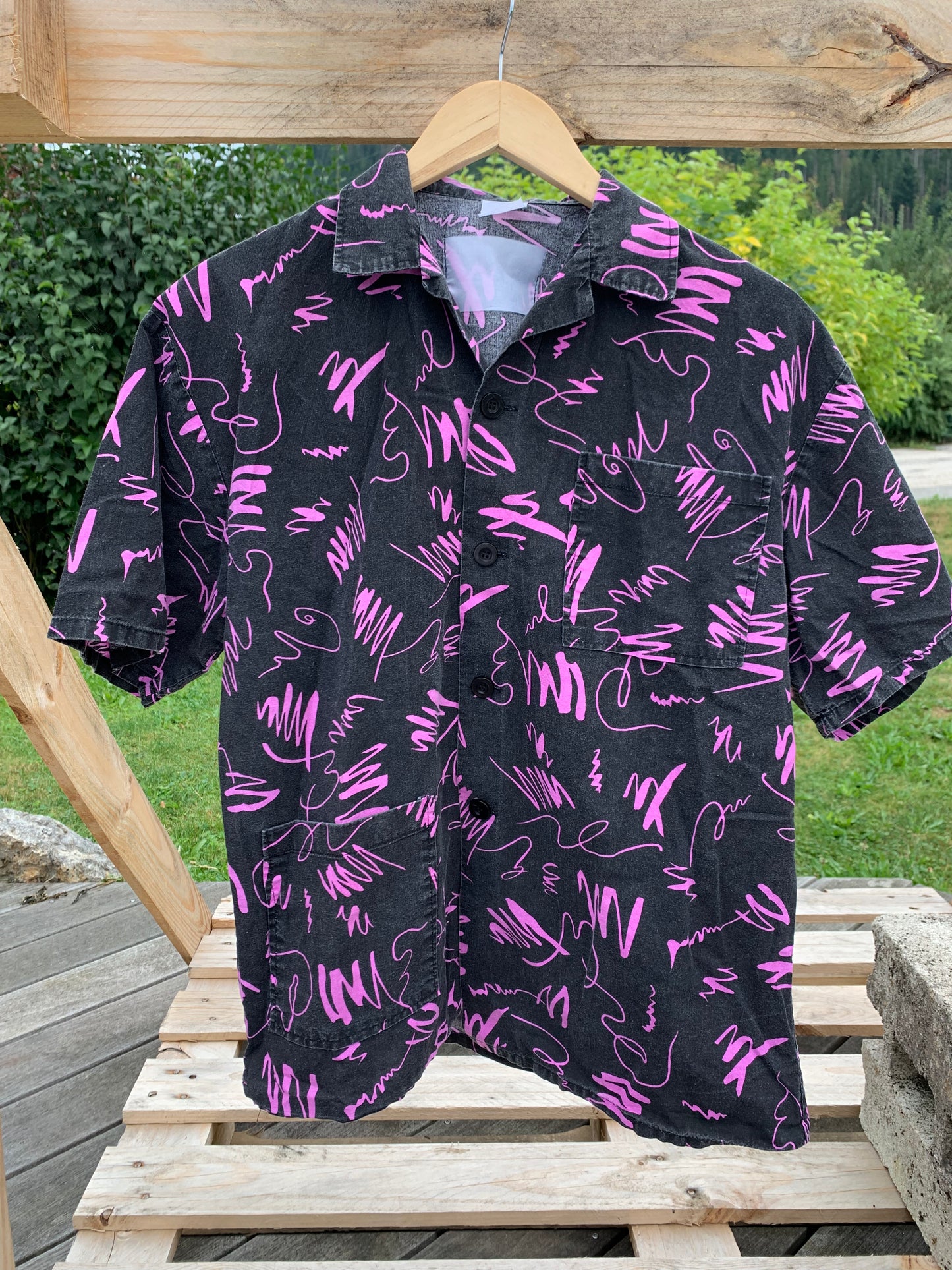 Ensemble noir & rose motifs abstraits T.M-L