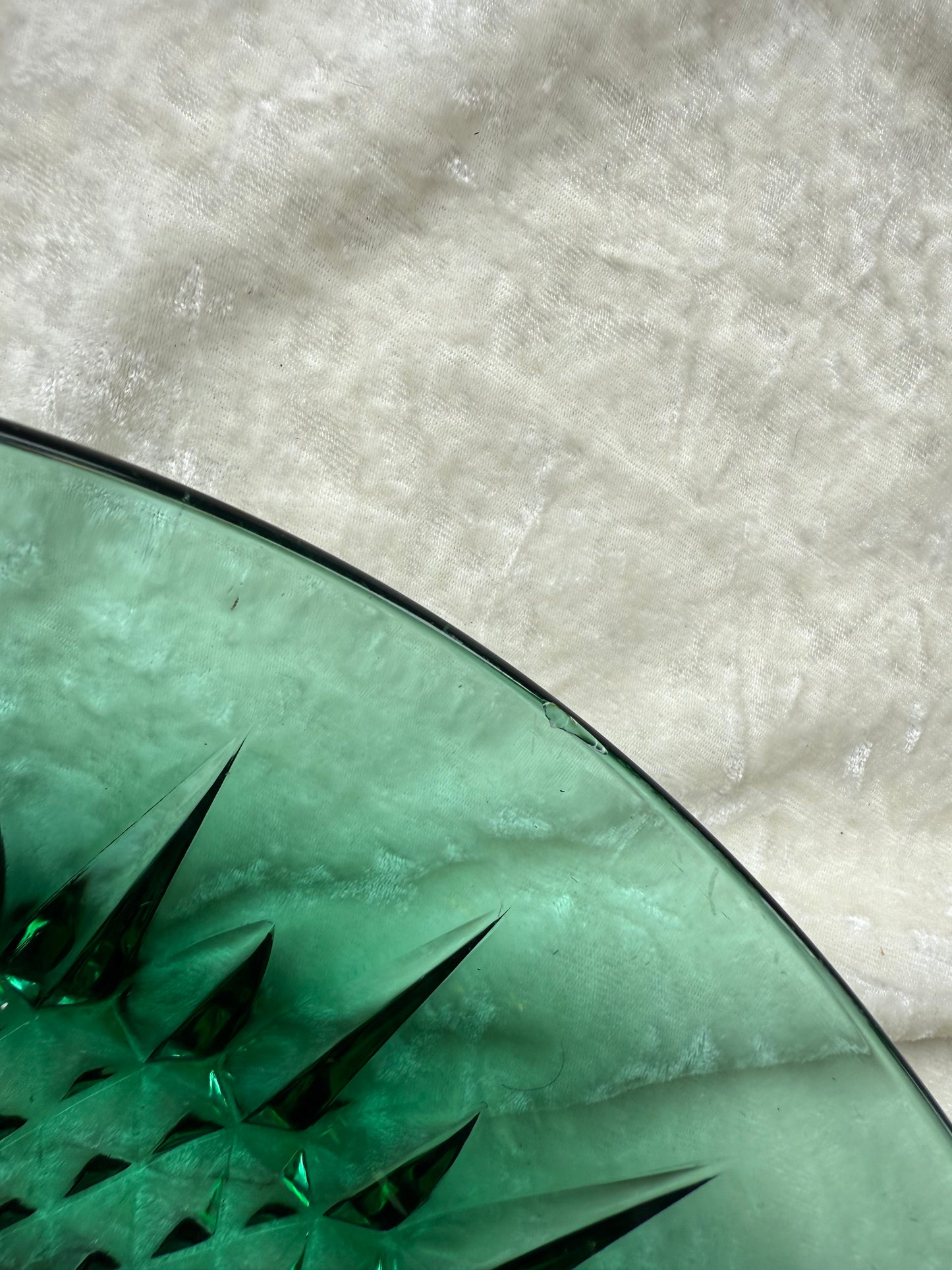 Saladier en verre Arcoroc France vert émeraude