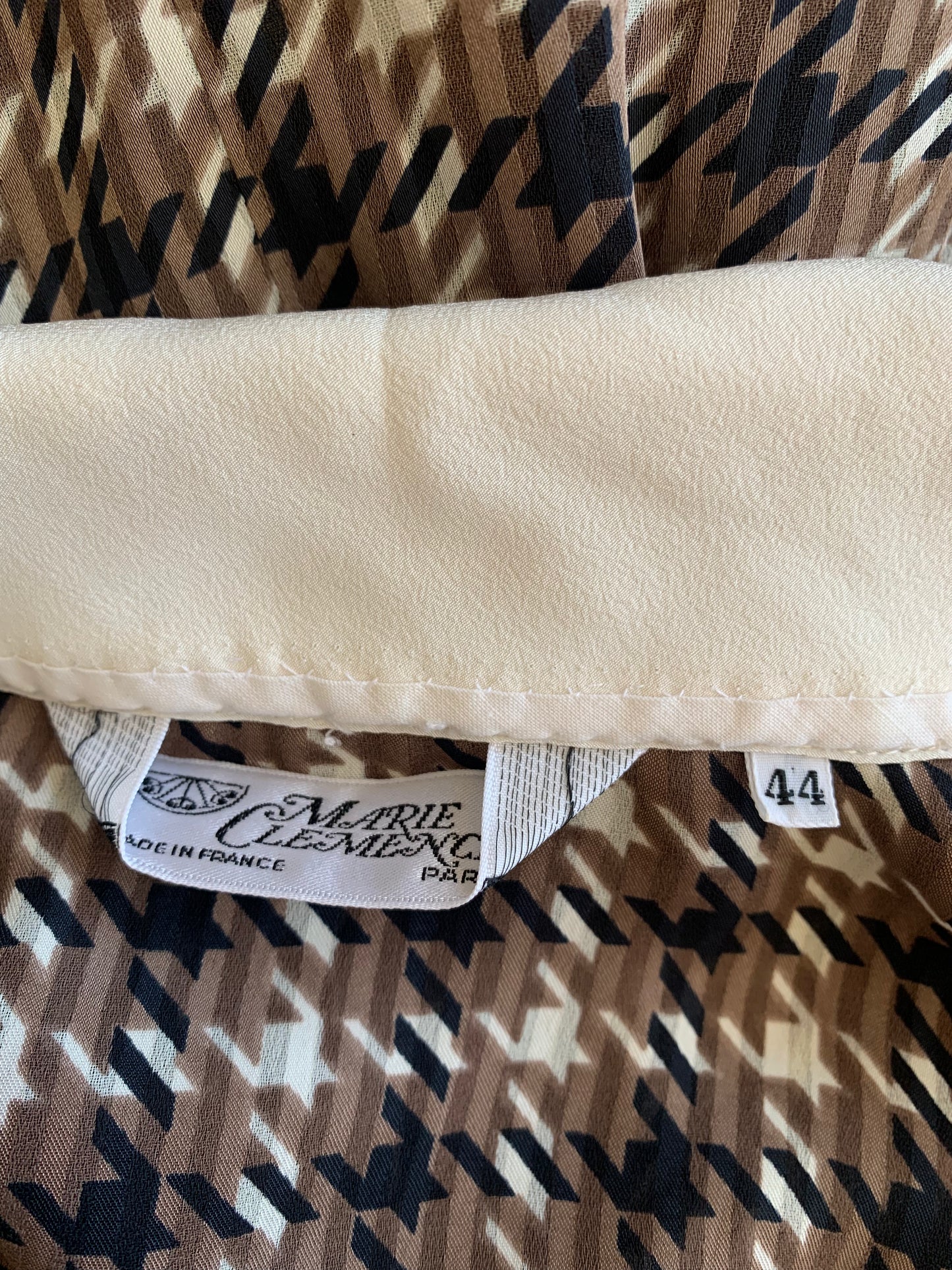 Robe à manches longues pied-de-coq T.44