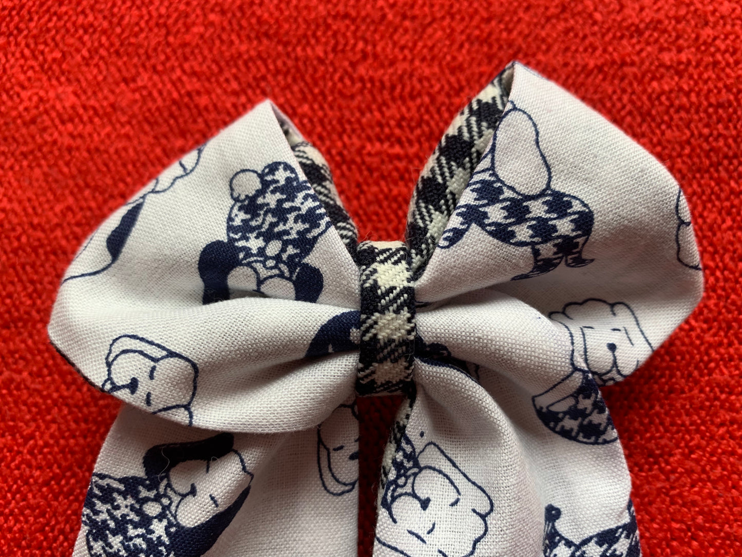 Noeud cheveux petits chiens & pied de poule