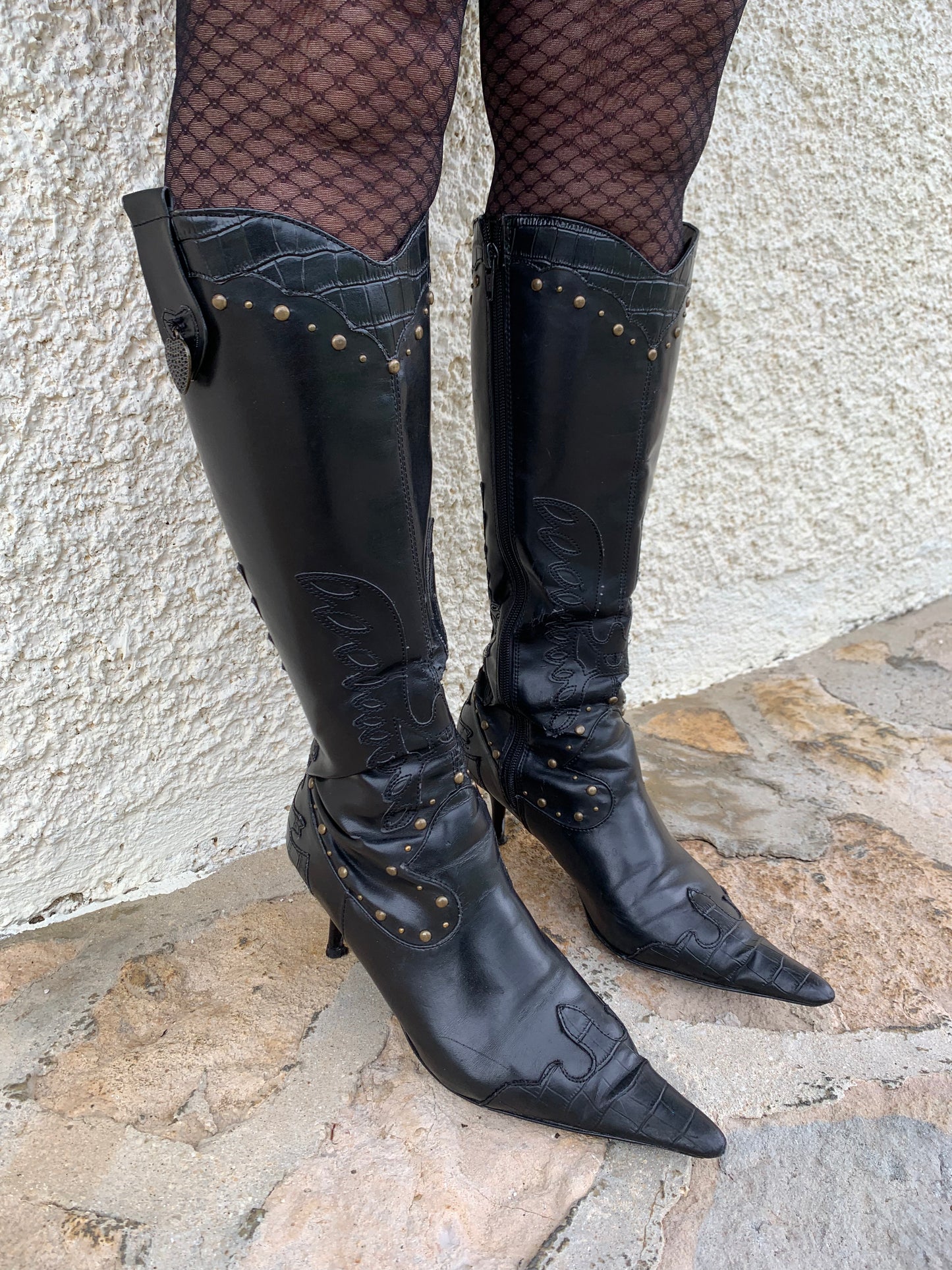 Bottes hautes à talons aiguilles T.38