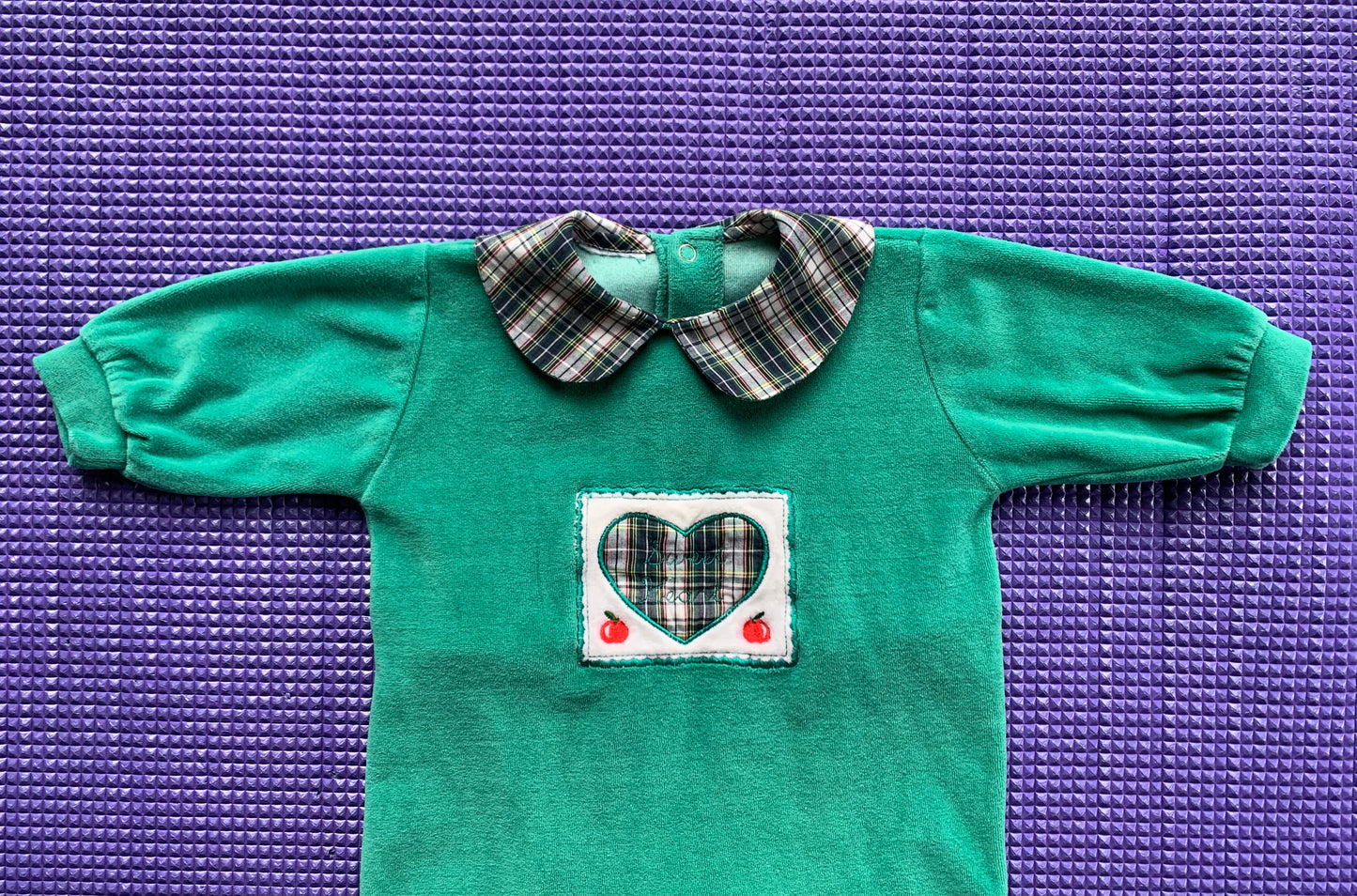 Pyjamas bébé vintage col à carreaux T.5-6 mois