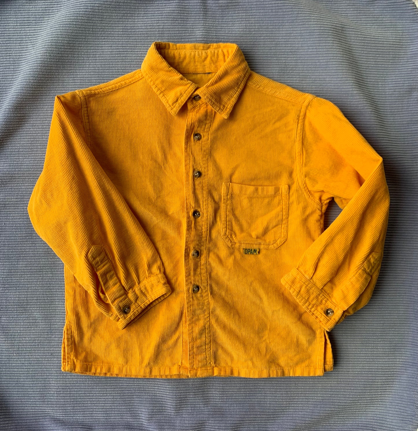 Chemise en velours jaune DPAM T.2 ans