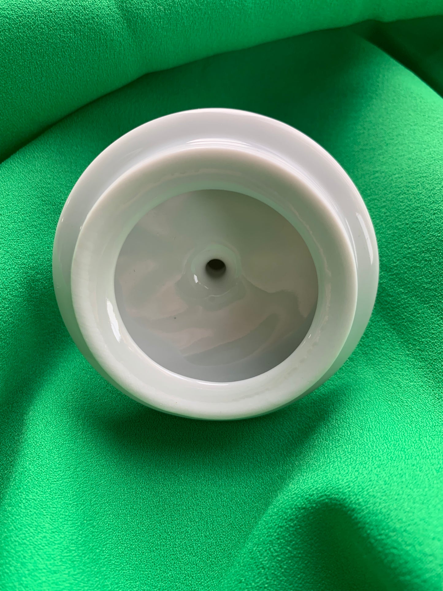 Sucrier Guy Degrenne "Decor Pareo Vert" en porcelaine
