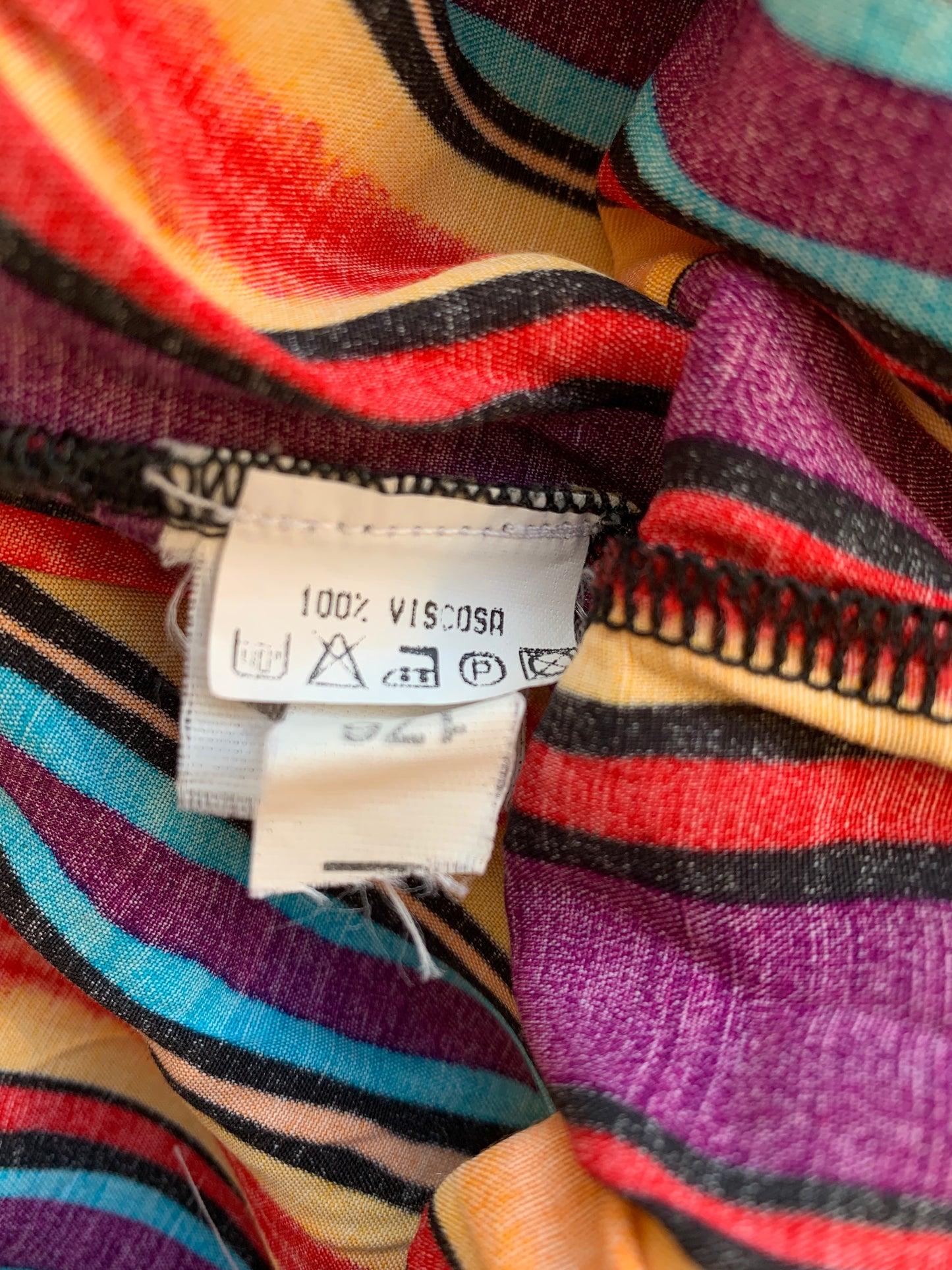 Pantalon fluide à rayures colorées T.34-36