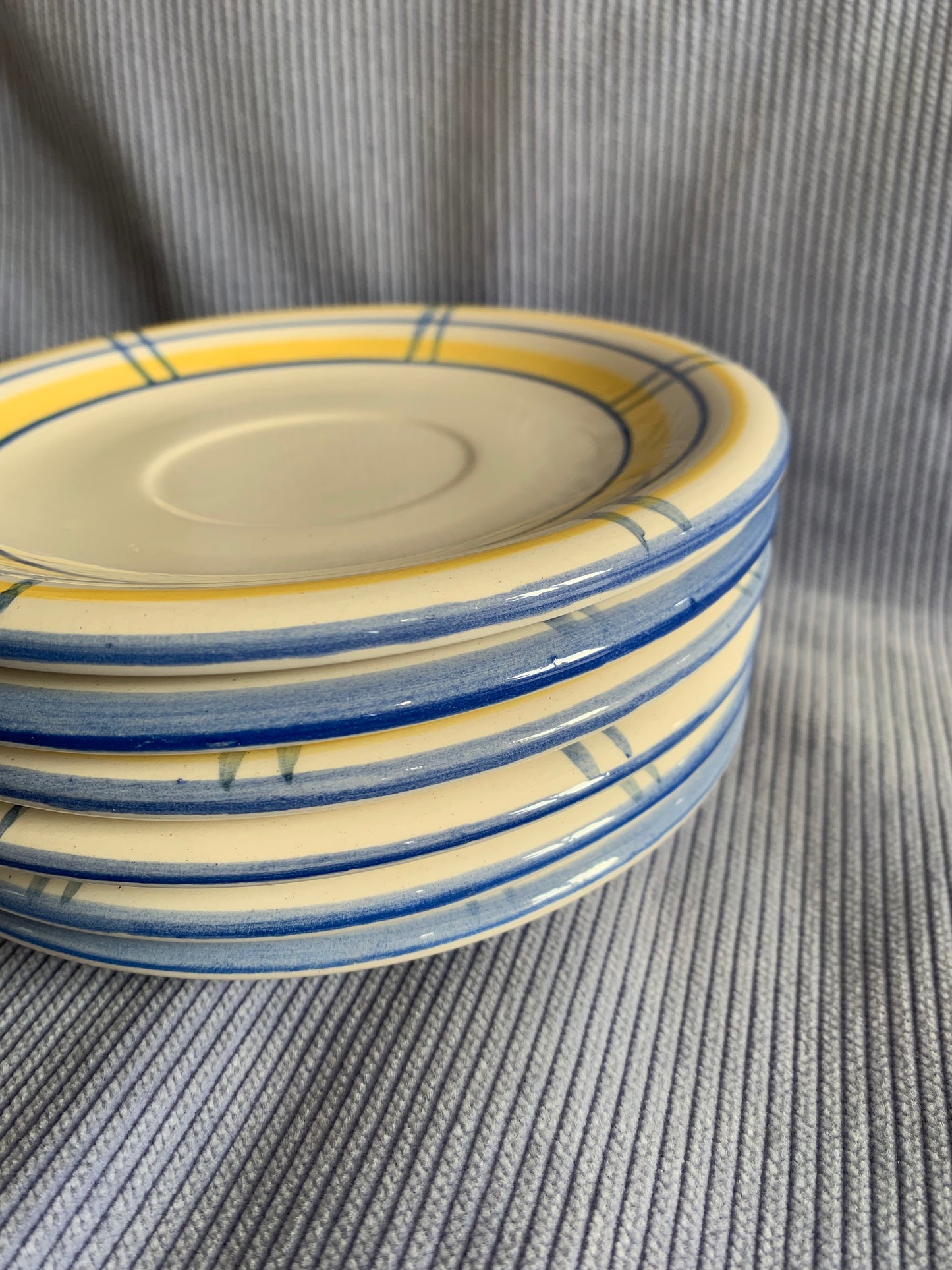 Six assiettes à dessert Miso Italian Hand Painted Superstone