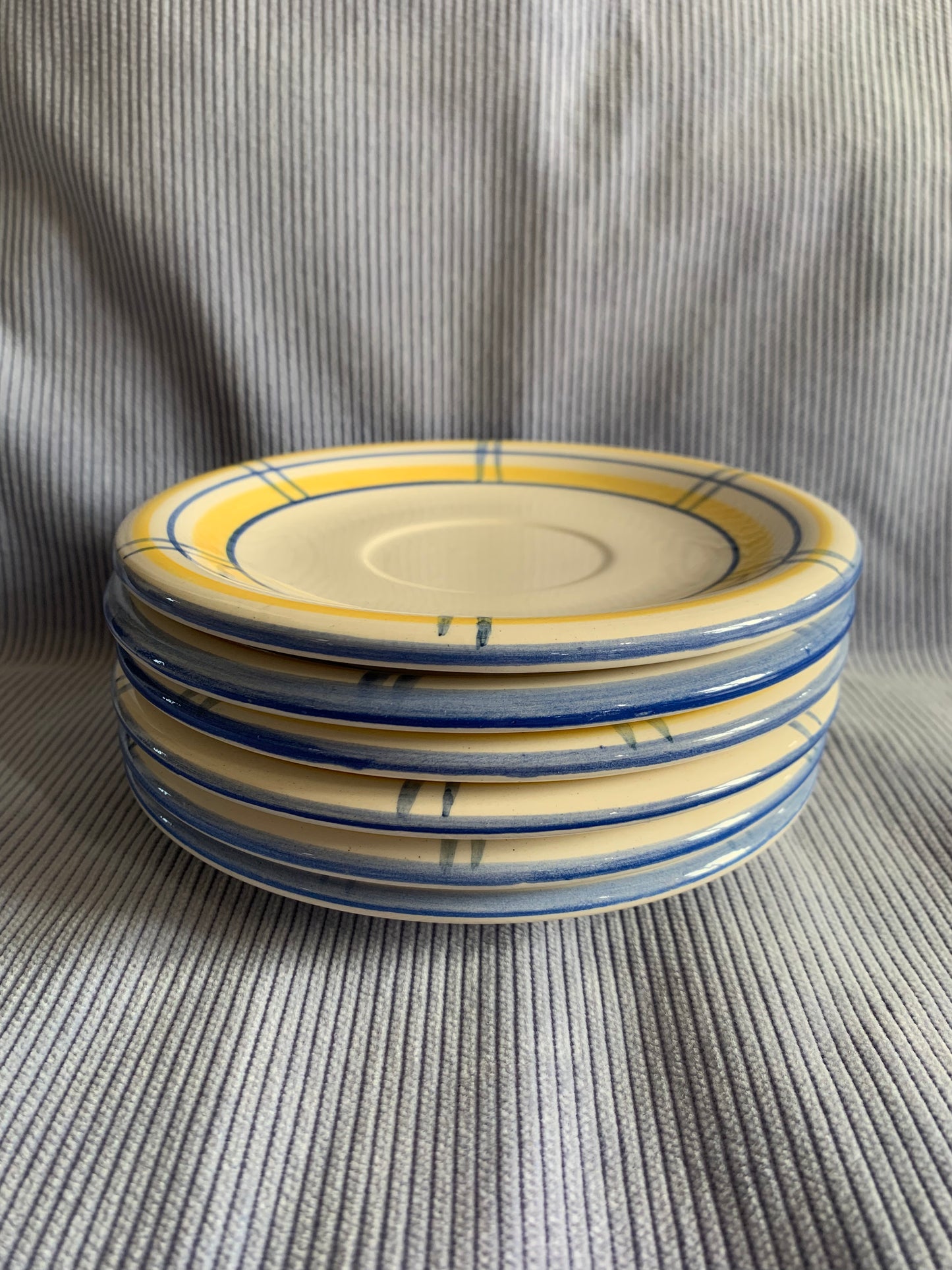 Six assiettes à dessert Miso Italian Hand Painted Superstone