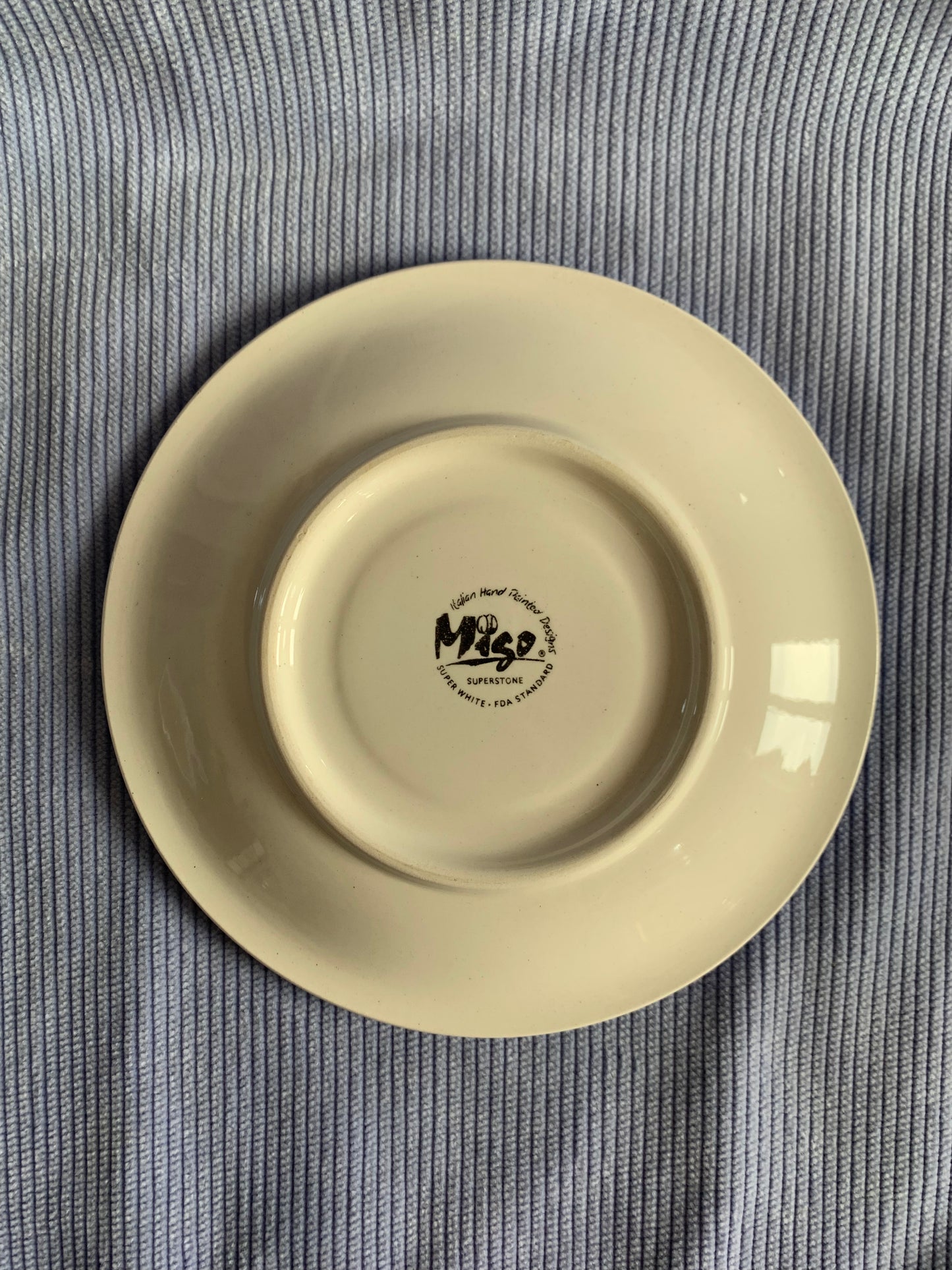 Six assiettes à dessert Miso Italian Hand Painted Superstone