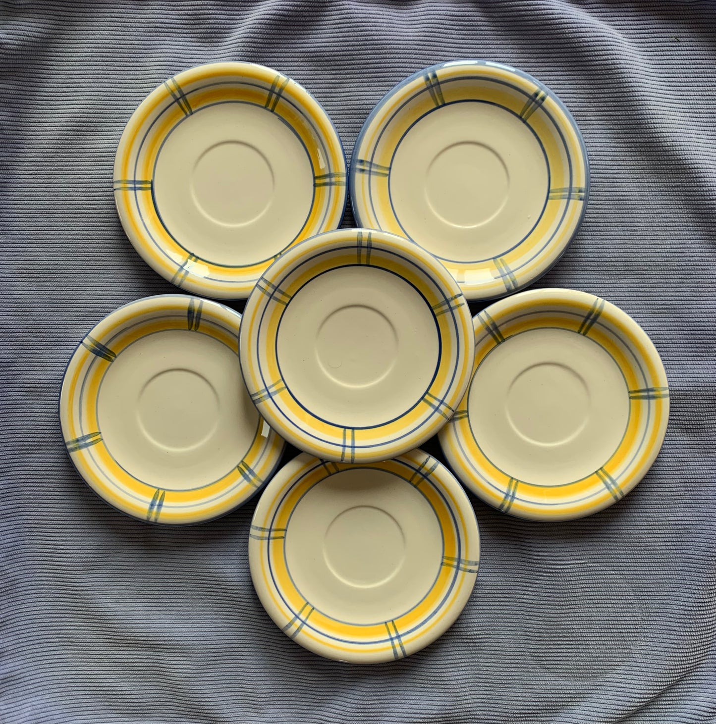 Six assiettes à dessert Miso Italian Hand Painted Superstone