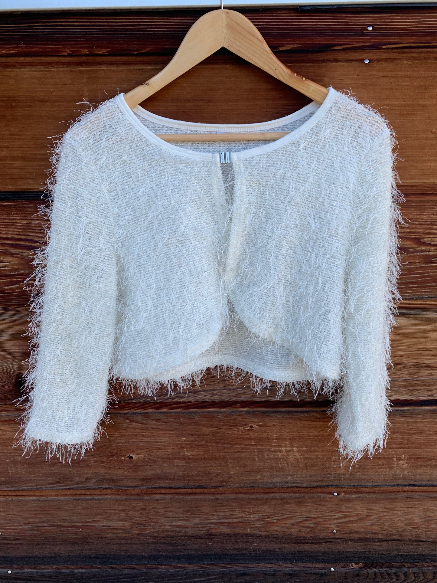 Gilet blanc poilu T.S-M-L