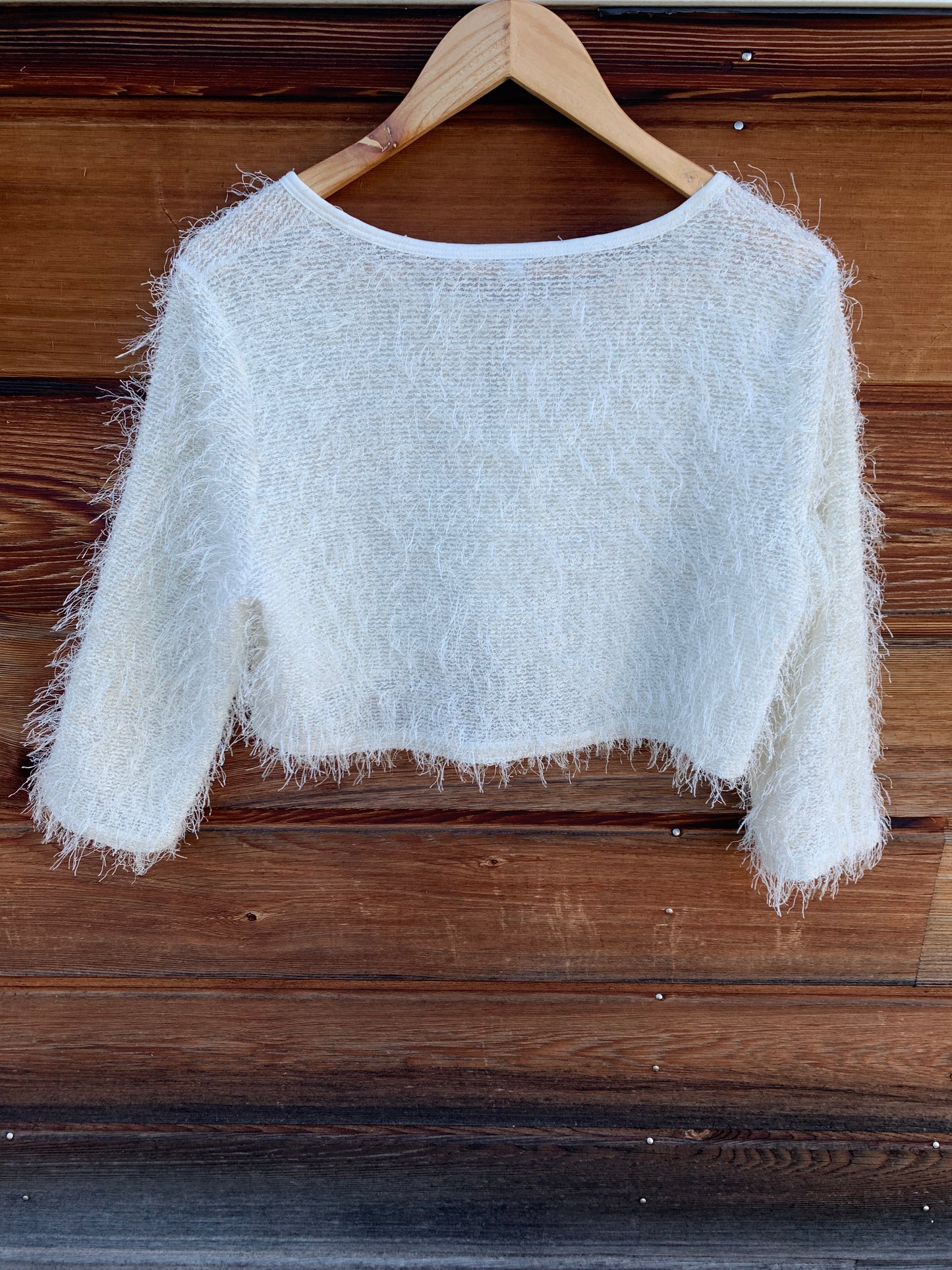 Gilet blanc poilu T.S-M-L