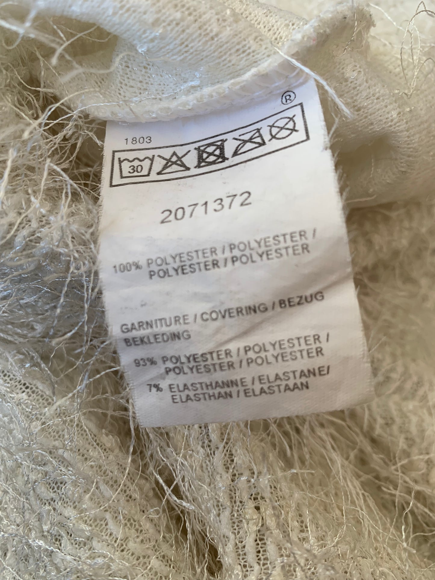 Gilet blanc poilu T.S-M-L