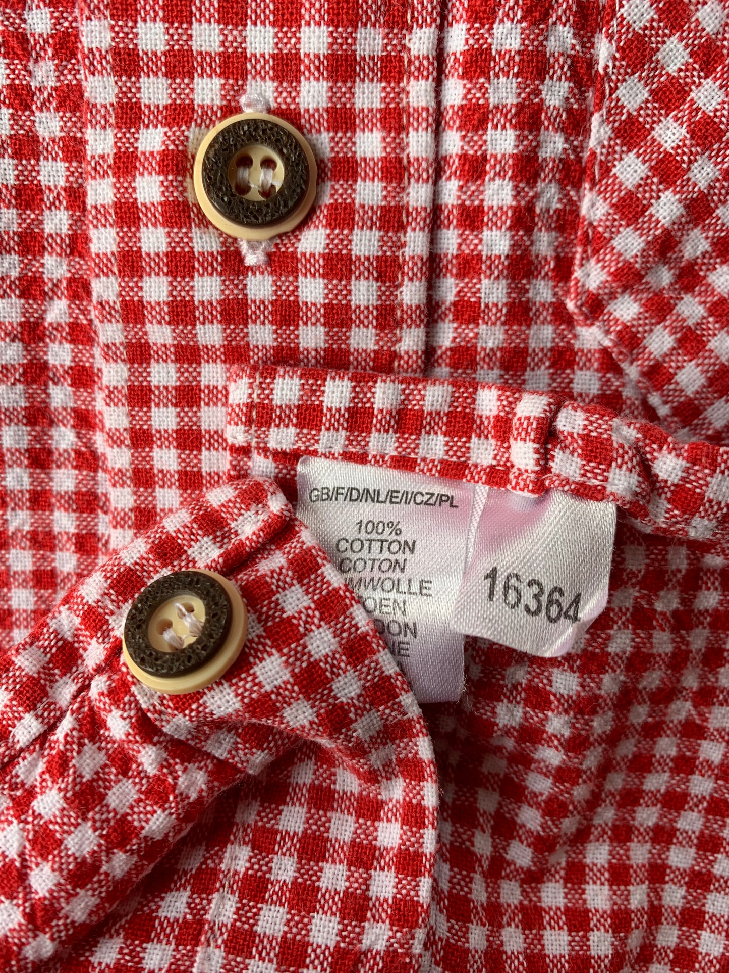 Chemise enfant à carreaux vintage Drachlen T. 74-80