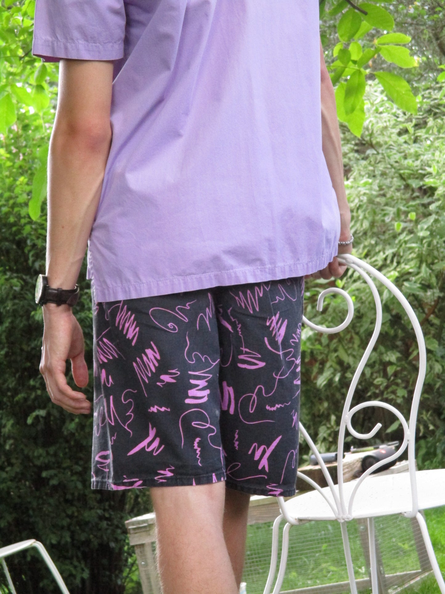 Chemise violette à manches courtes T.S