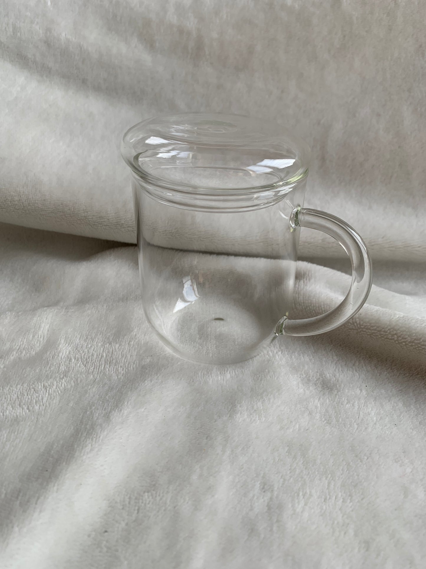 Théière & tasse en verre fin transparent