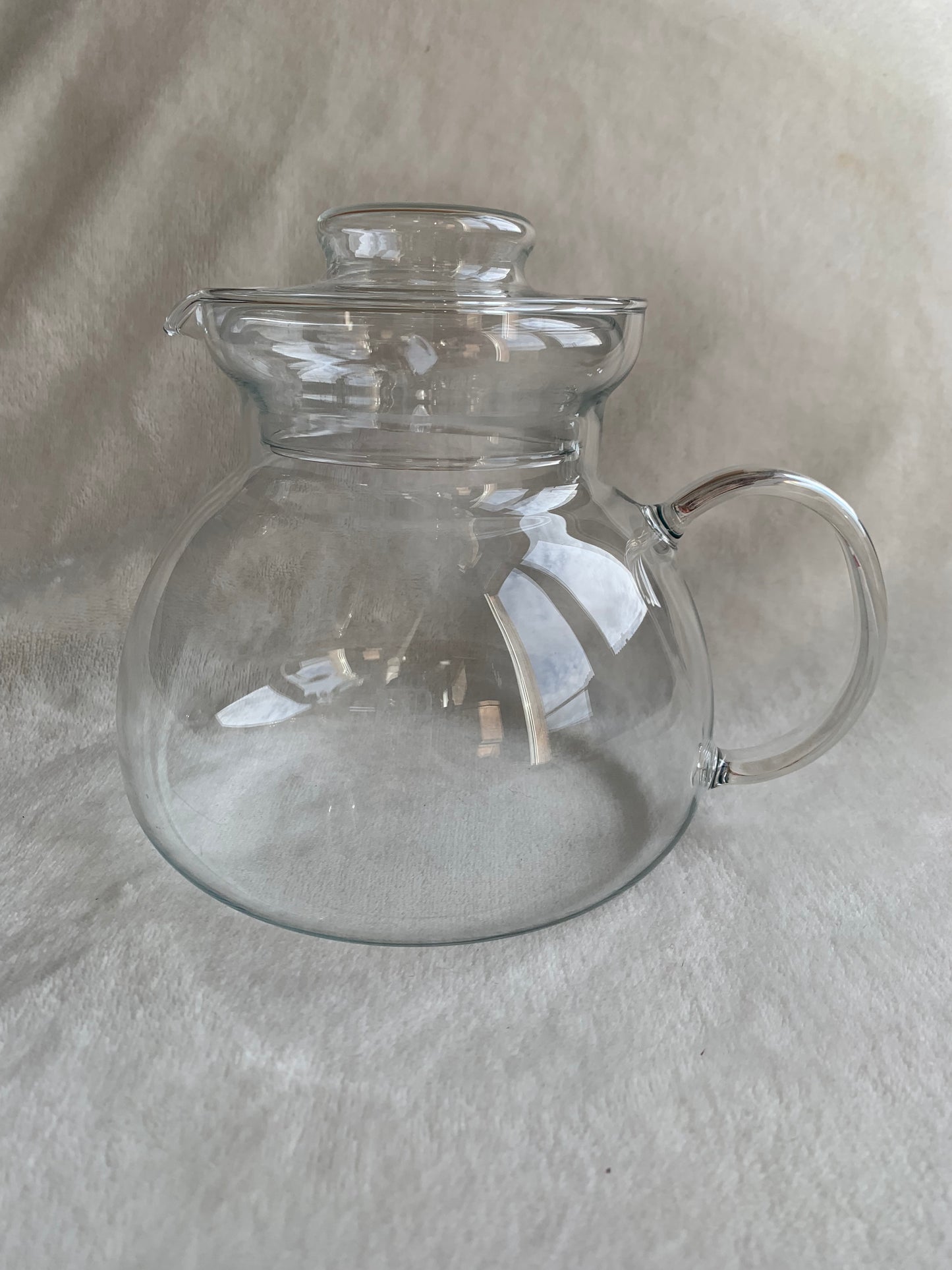 Théière & tasse en verre fin transparent