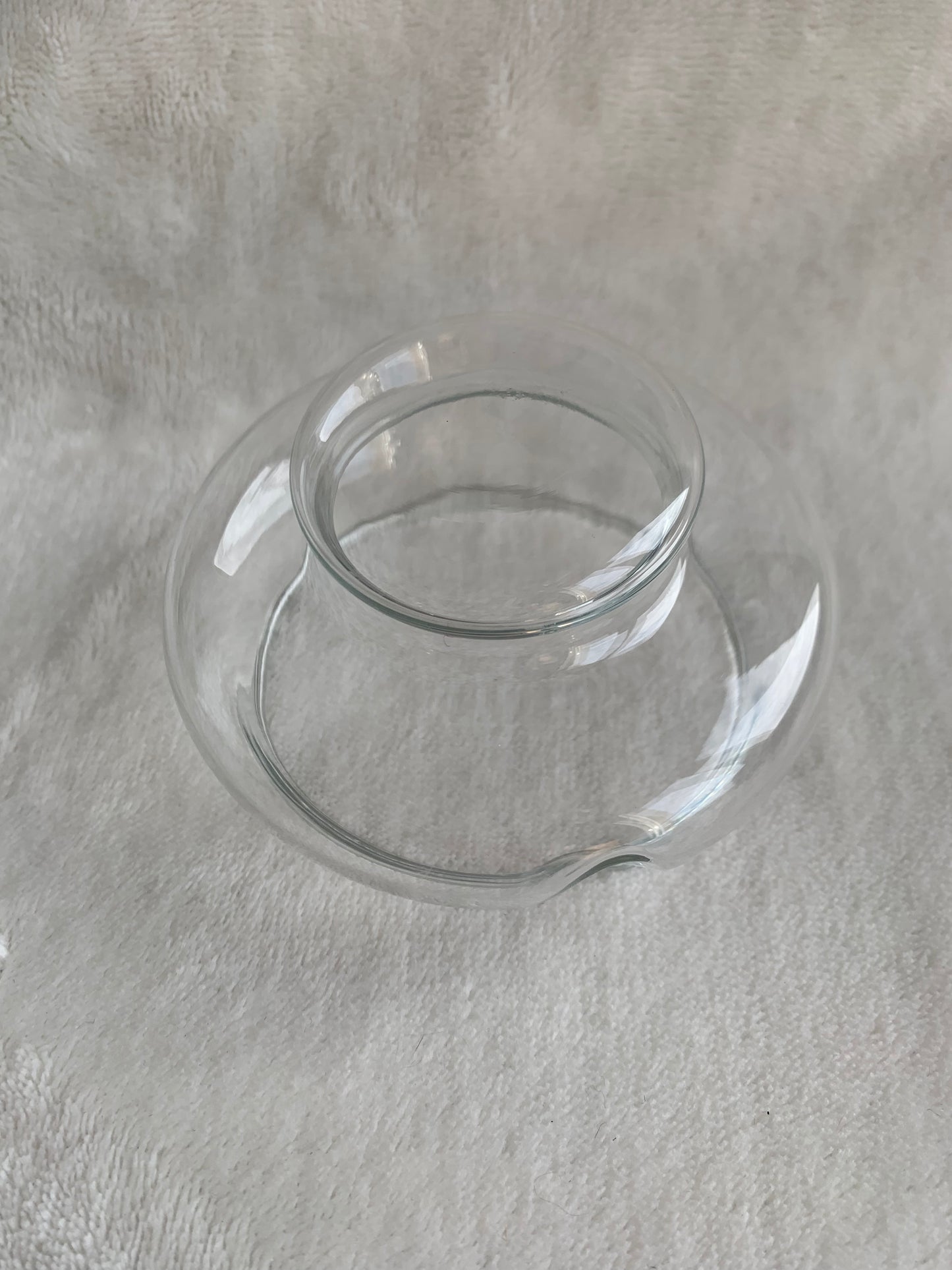 Théière & tasse en verre fin transparent