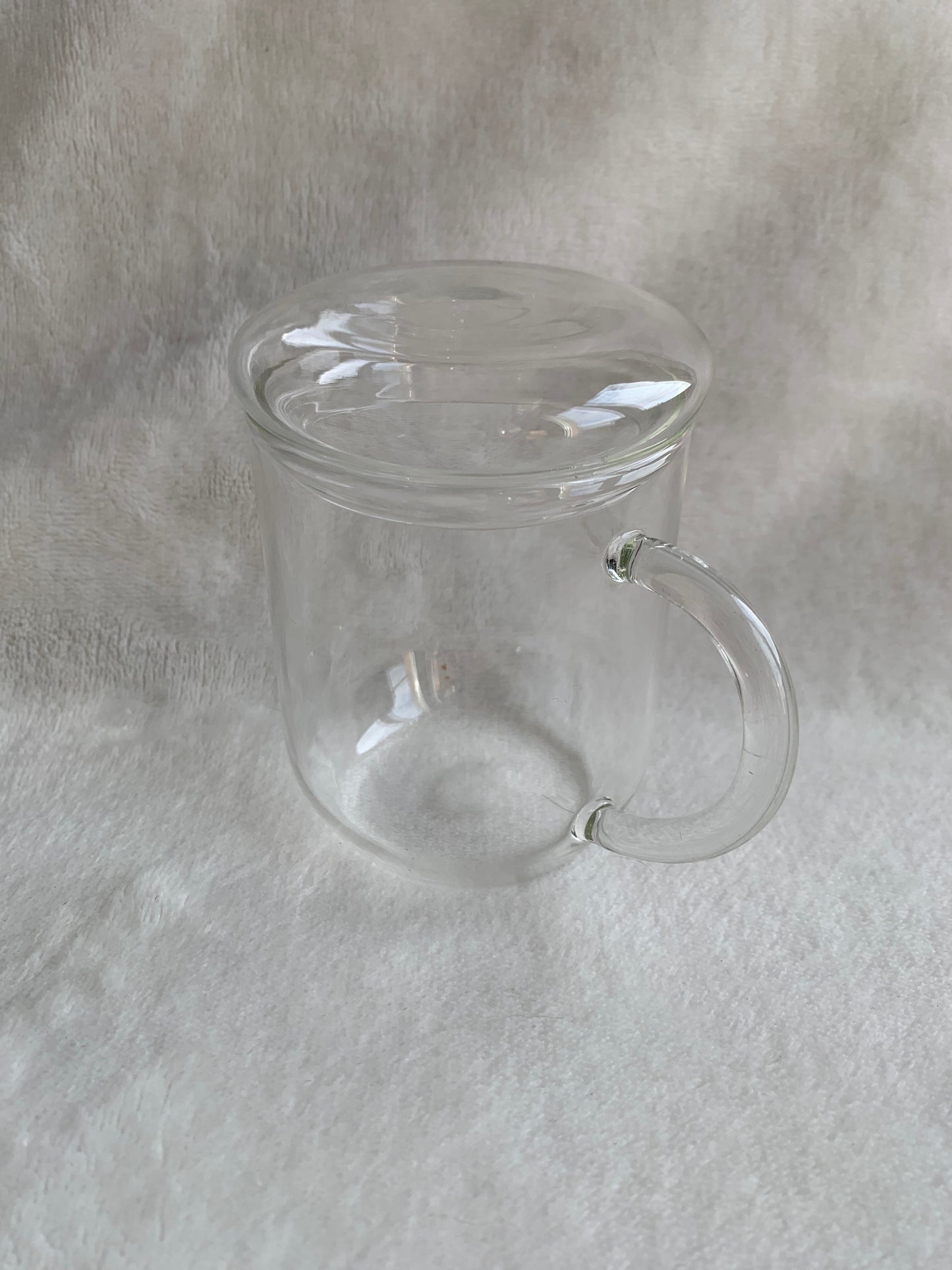 Théière & tasse en verre fin transparent