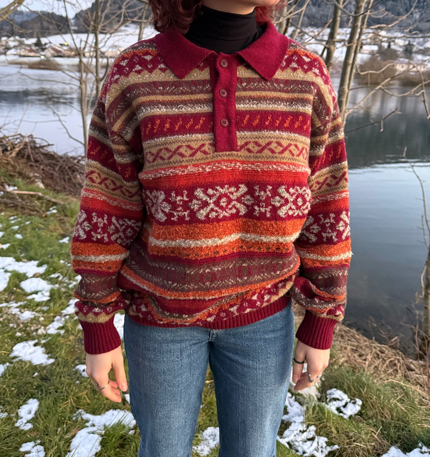 Pull d'hiver vintage Glou T.M
