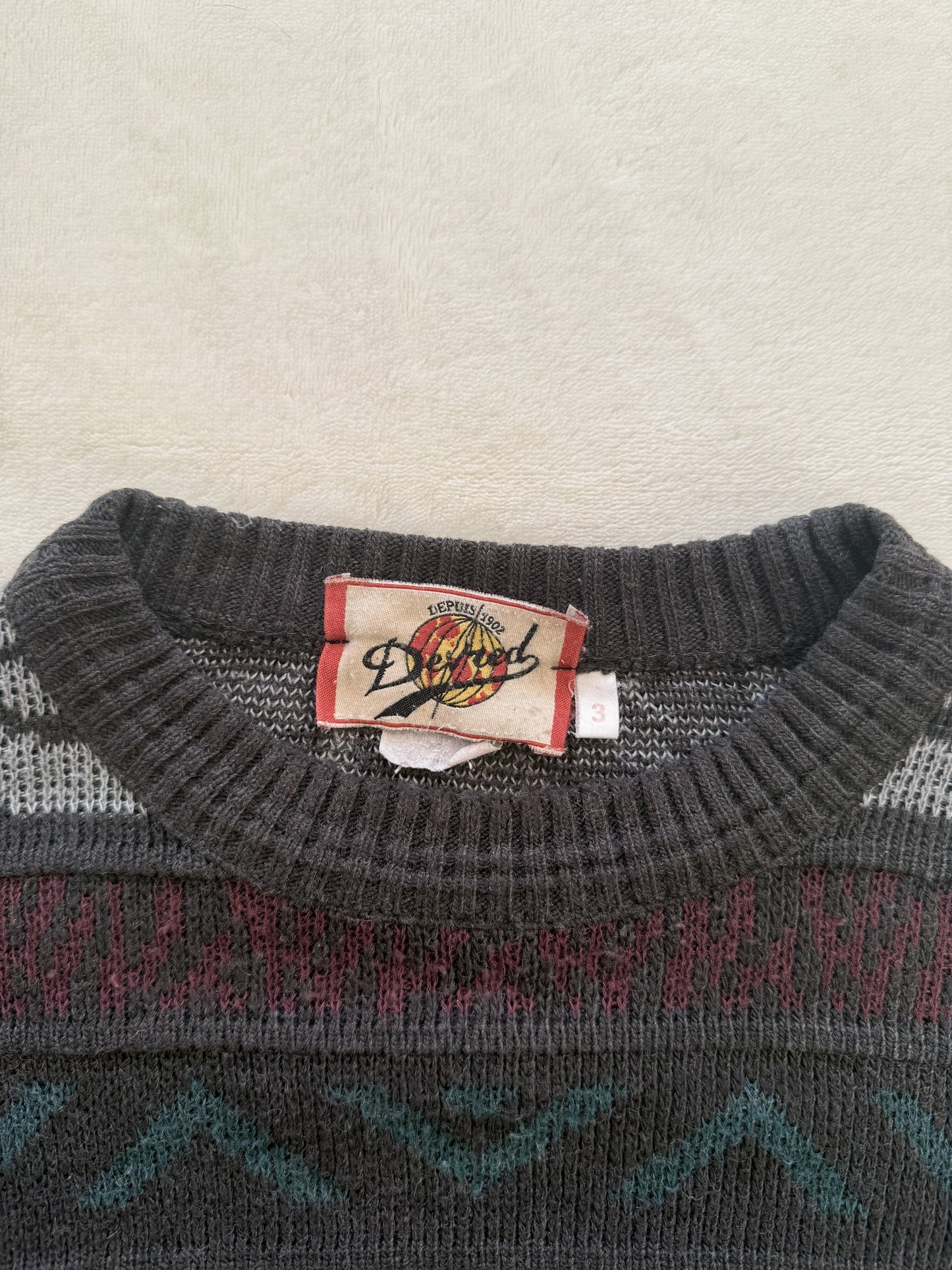 Pull d'hiver vintage Devred 1902 T. L
